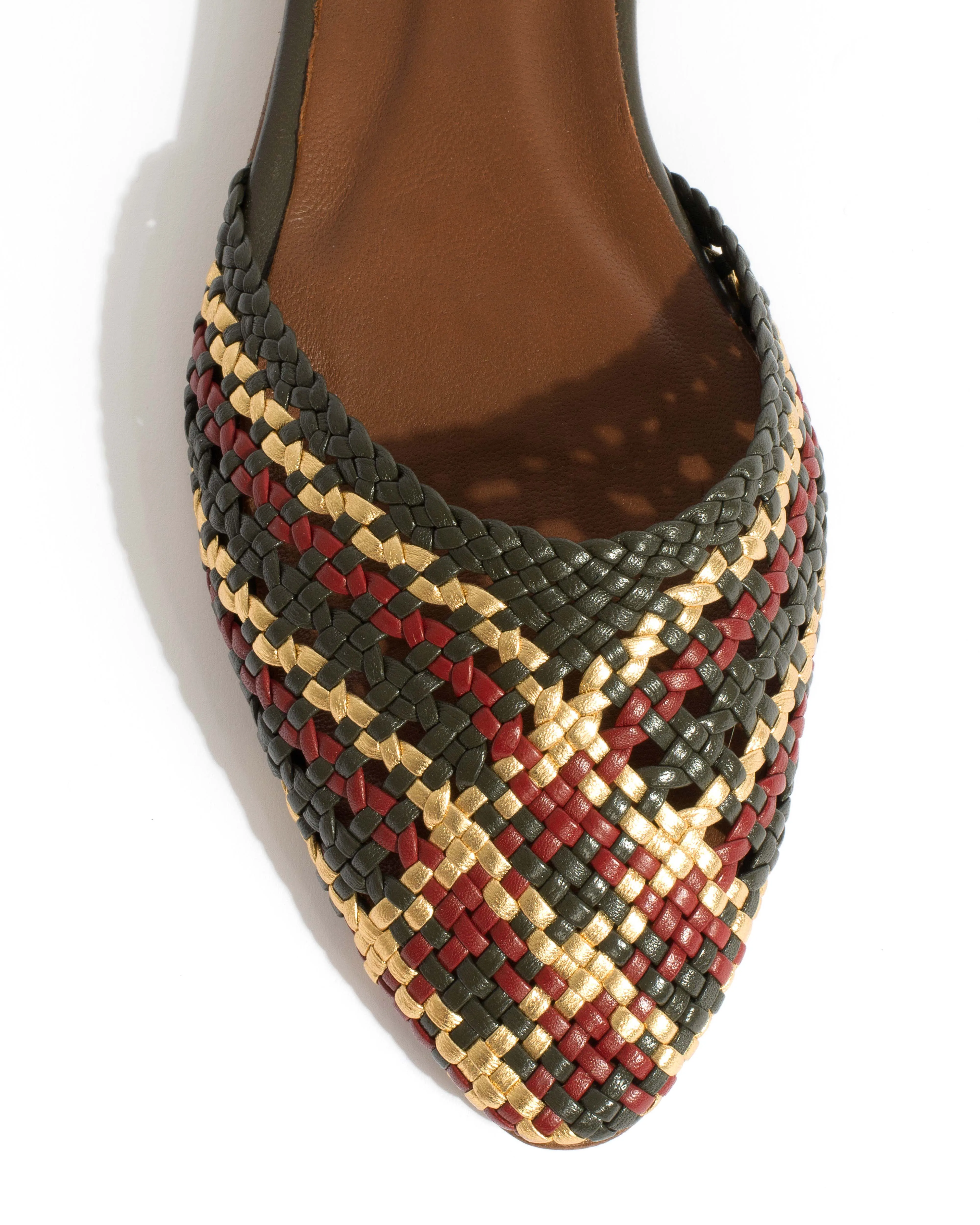 Senara 10 Hand-braided leather Moss green mix sold by Anonymous Copenhagen product image thumbnail 5