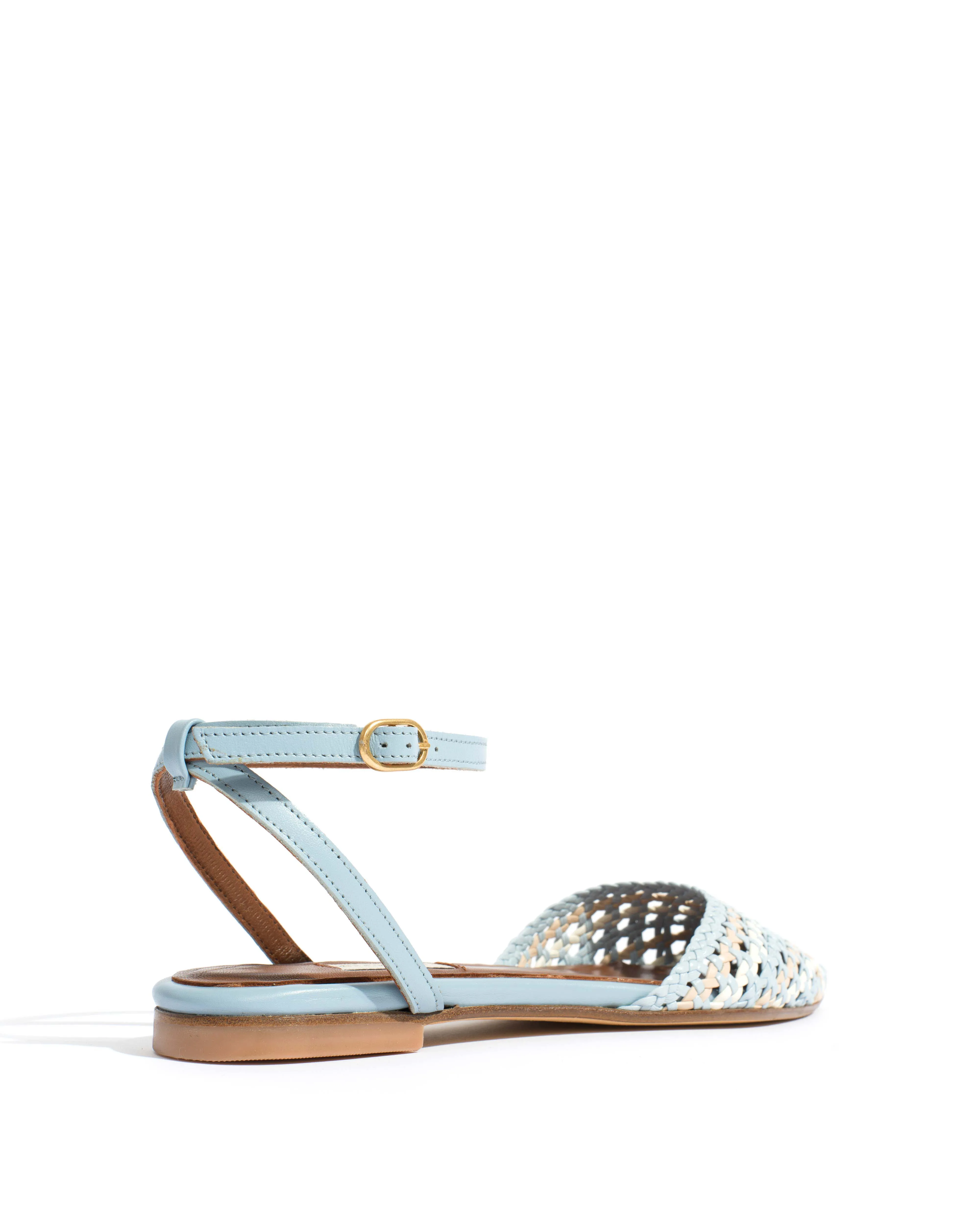 Senara 10 Hand-braided leather Lichen blue mix sold by Anonymous Copenhagen product image thumbnail 3