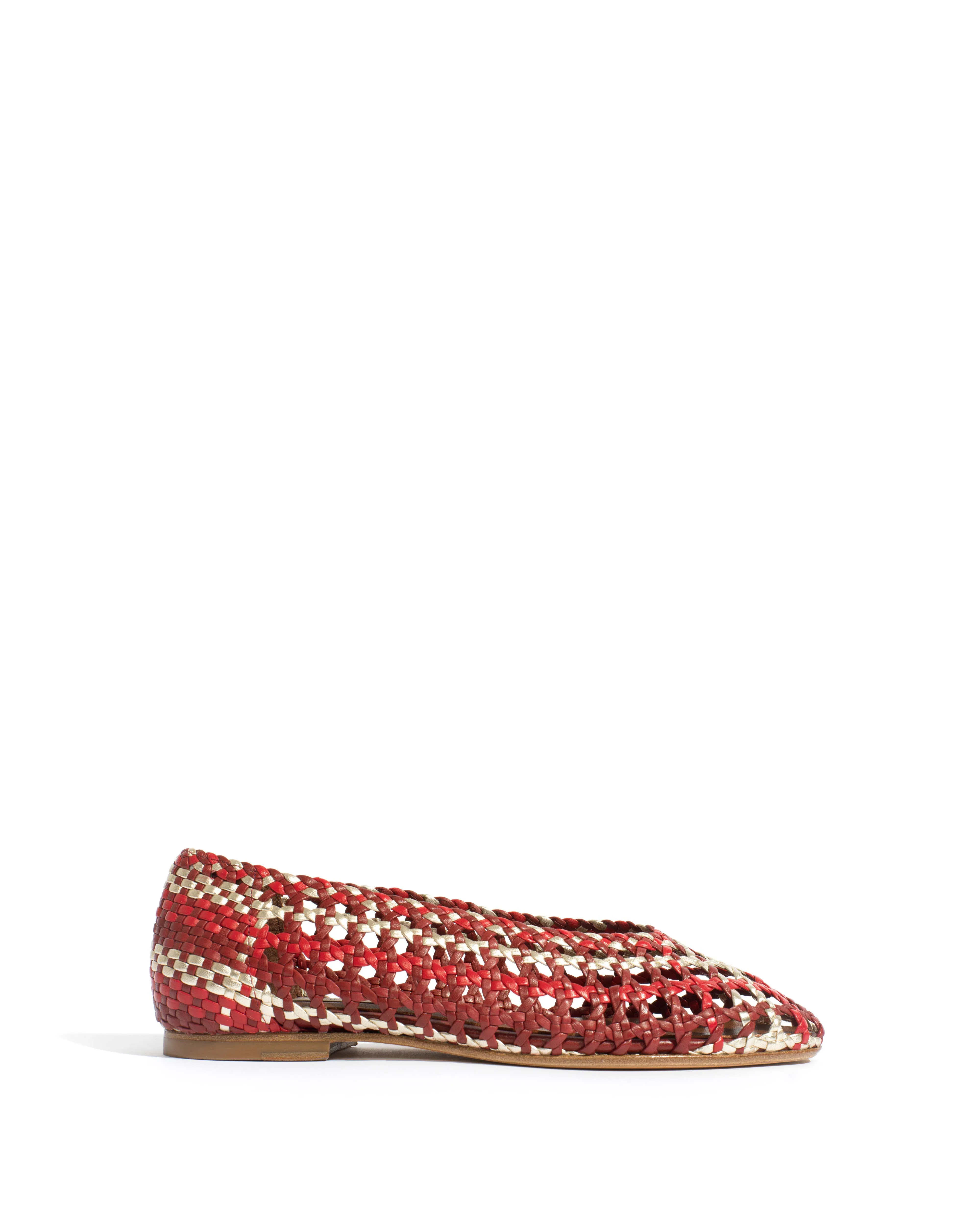 Sessi 10 Hand-braided leather Pomegranate mix sold by Anonymous Copenhagen