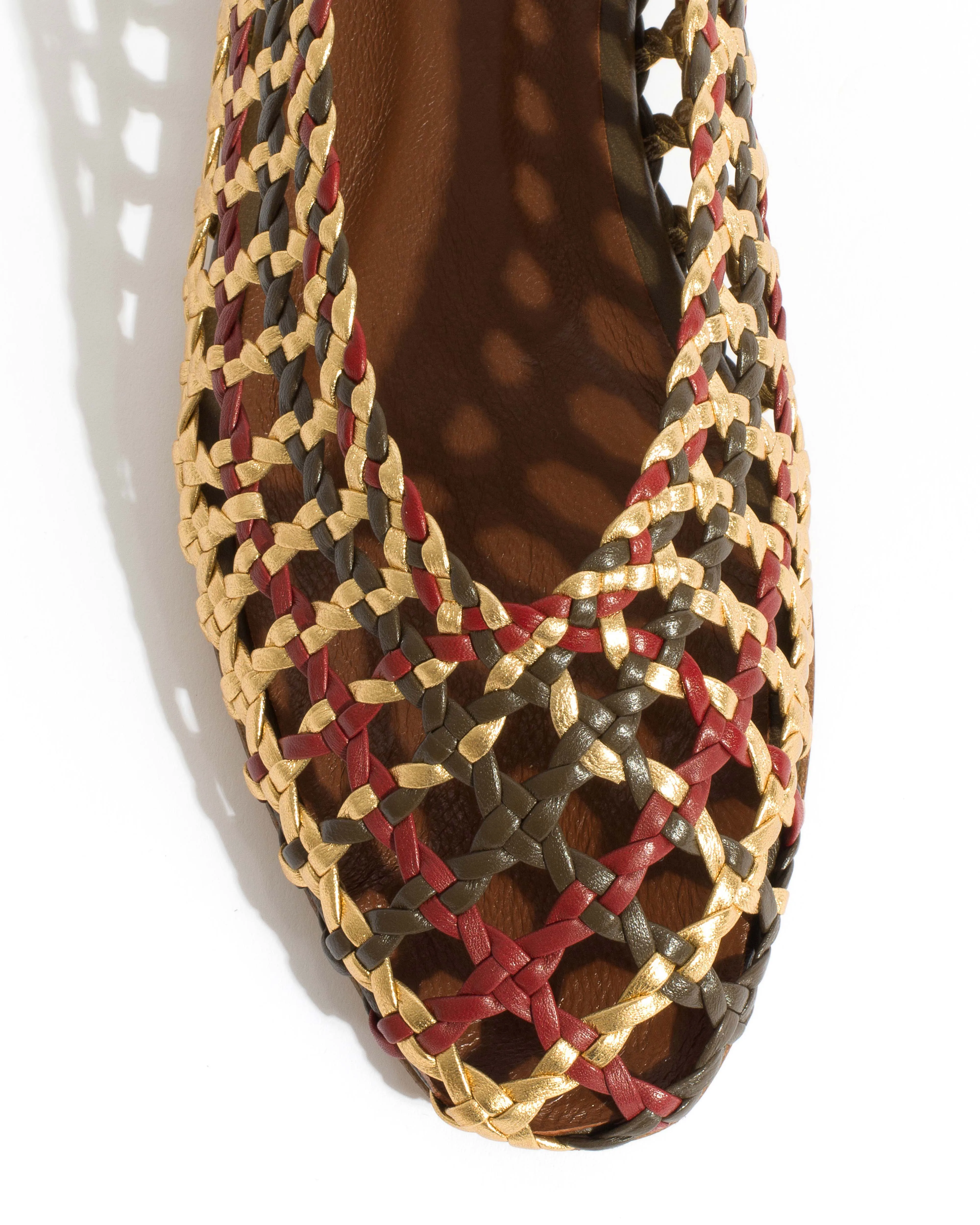 Sessi 10 Hand-braided leather Olive green mix sold by Anonymous Copenhagen product image thumbnail 5