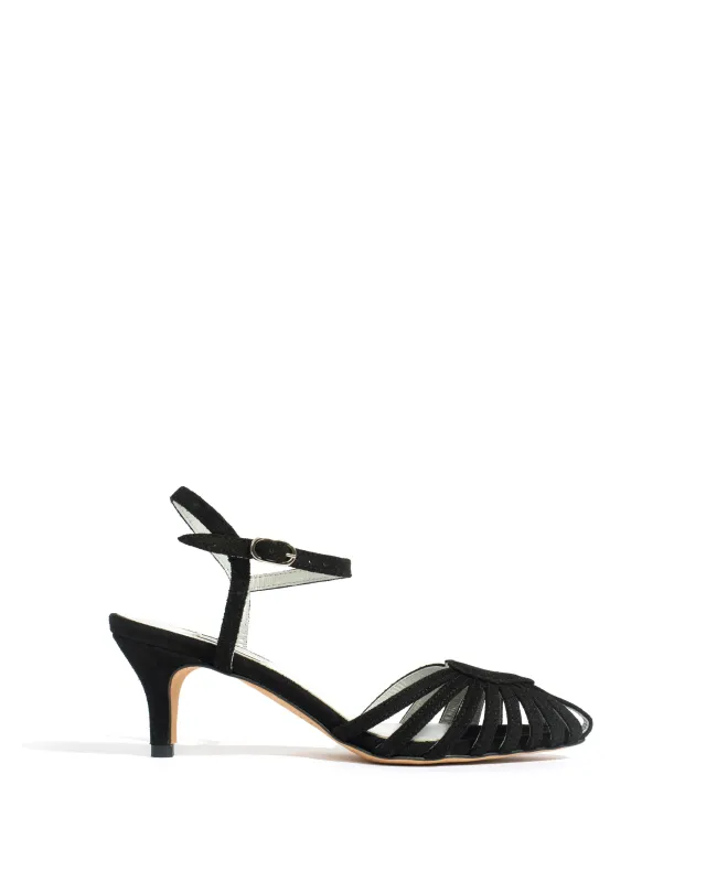 Keesha 55 Calf suede & lining Black & silver sold by Anonymous Copenhagen