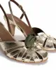 Tulip shoe clip Antique satin Olive green sold by Anonymous Copenhagen
