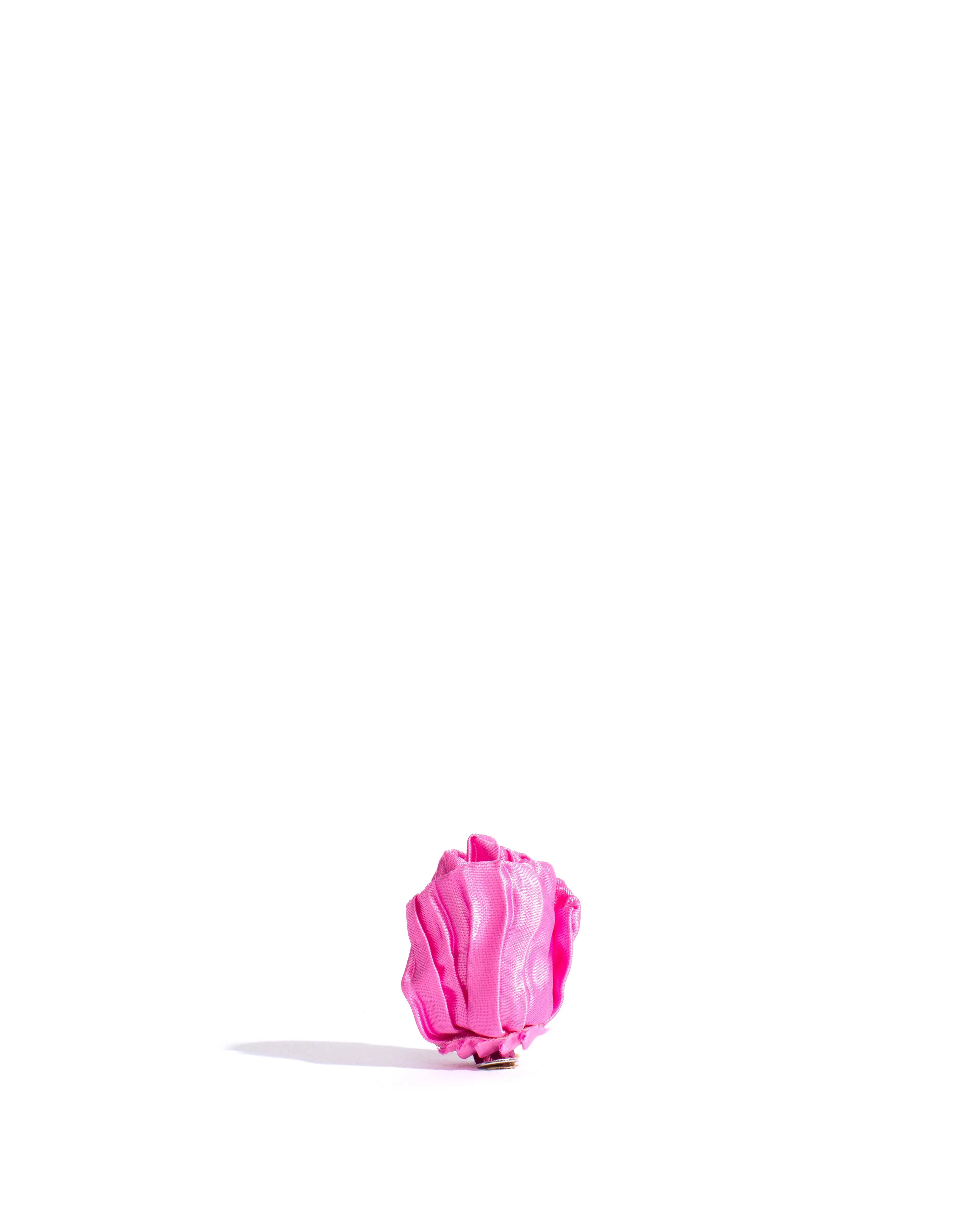 Tulip shoe clip Pleated satin Raspberry sorbet sold by Anonymous Copenhagen product image thumbnail 2