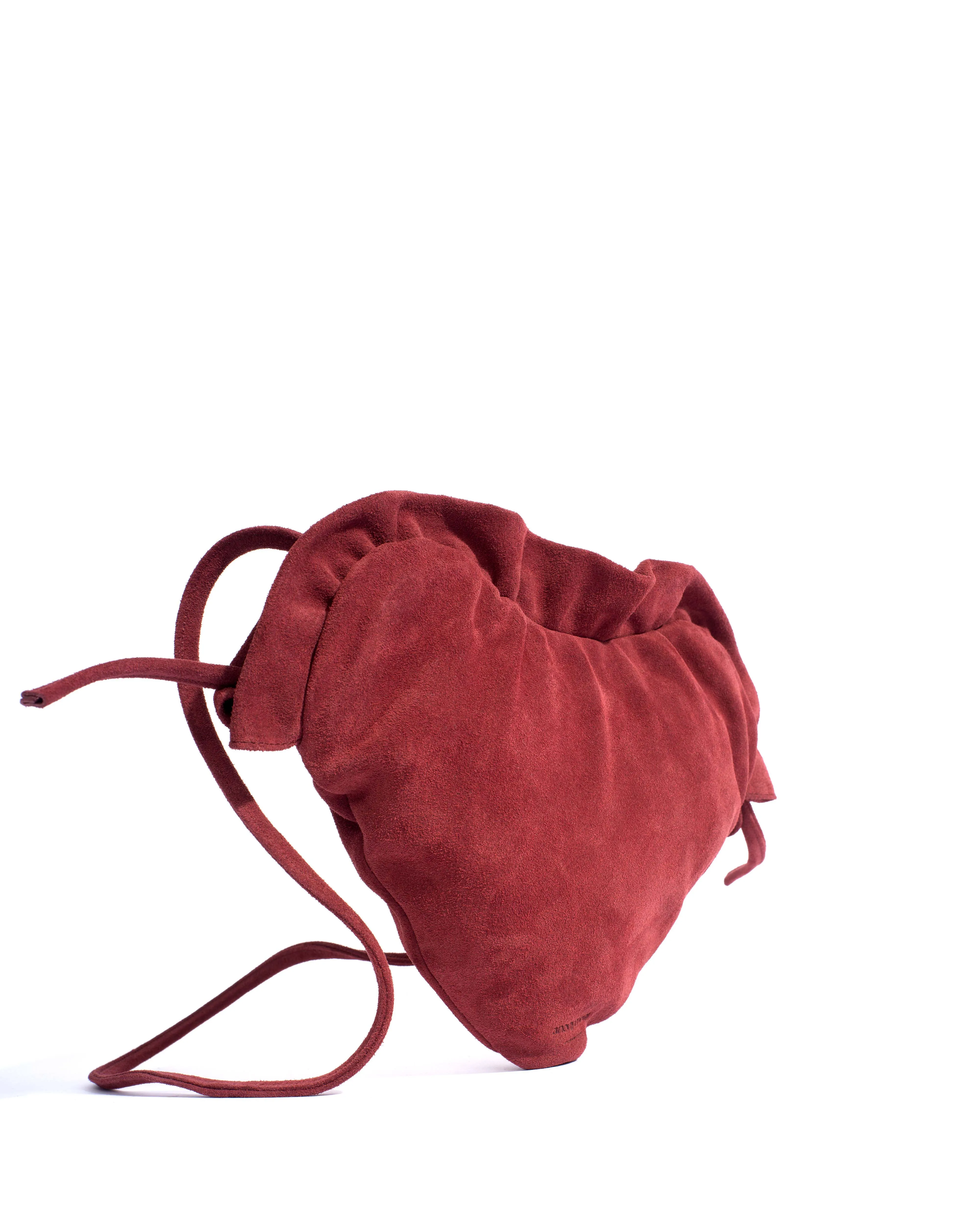Zally heart bag Calf suede Pomegranate sold by Anonymous Copenhagen product image thumbnail 2