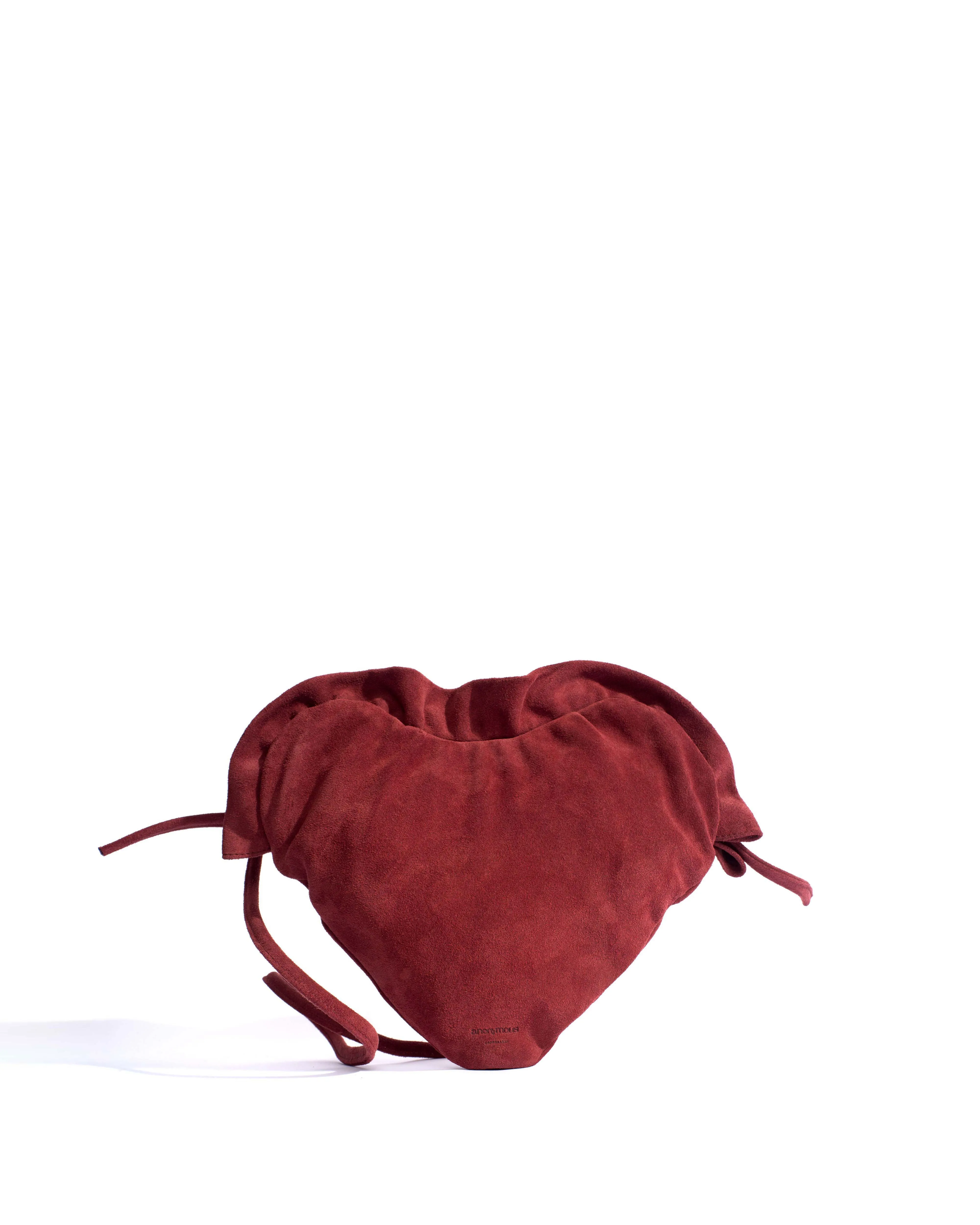 Zally heart bag Calf suede Pomegranate sold by Anonymous Copenhagen