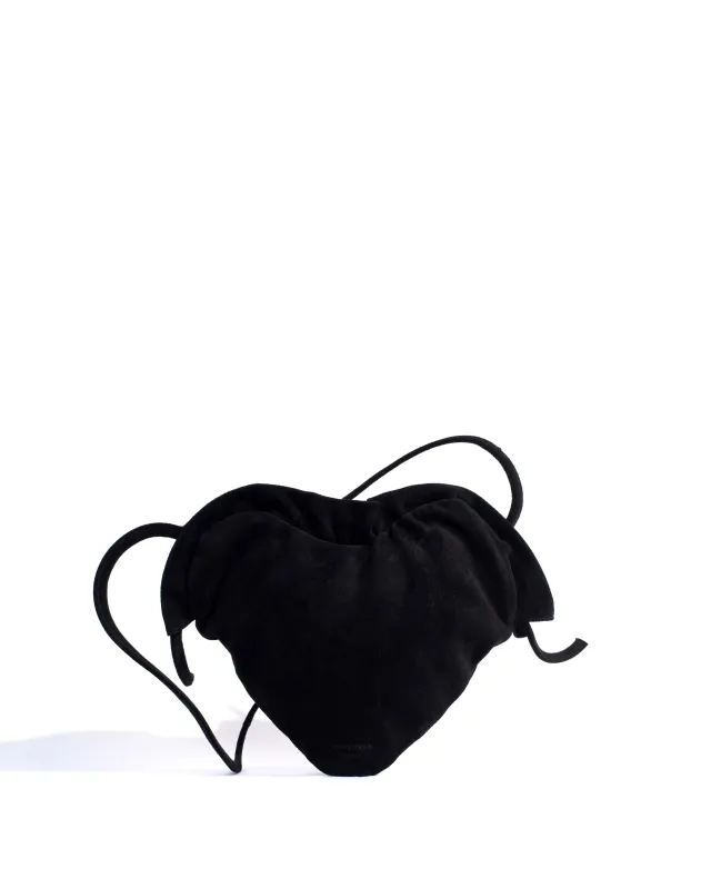 Zally heart bag Calf suede Black sold by Anonymous Copenhagen