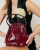 Kacey petite bucket bag Crinkled polished goat Pomegranate sold by Anonymous Copenhagen