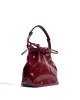 Kacey petite bucket bag Crinkled polished goat Pomegranate sold by Anonymous Copenhagen