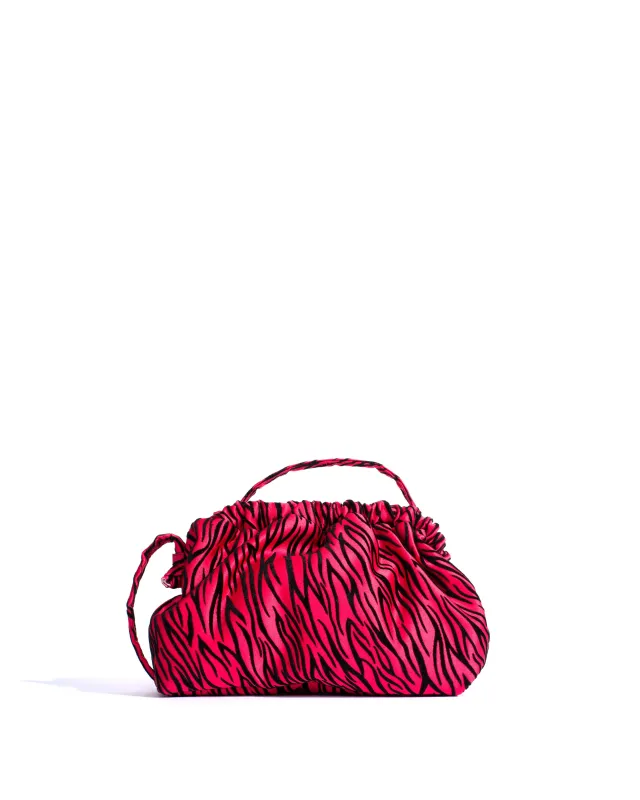 Hally petite cloud bag Satin velvet zebra Rouge red sold by Anonymous Copenhagen
