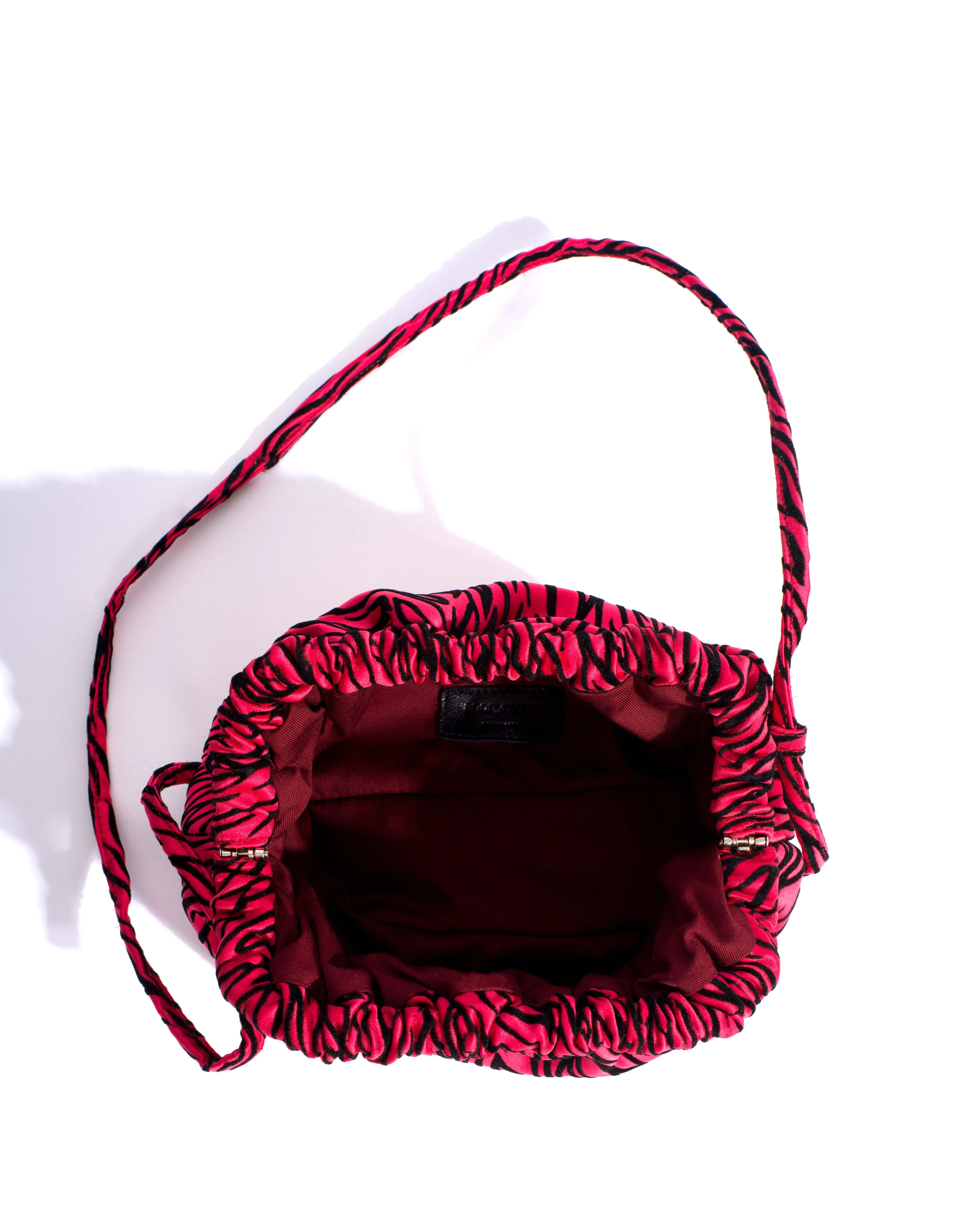 Hally petite cloud bag Satin velvet zebra Rouge red sold by Anonymous Copenhagen product image thumbnail 3