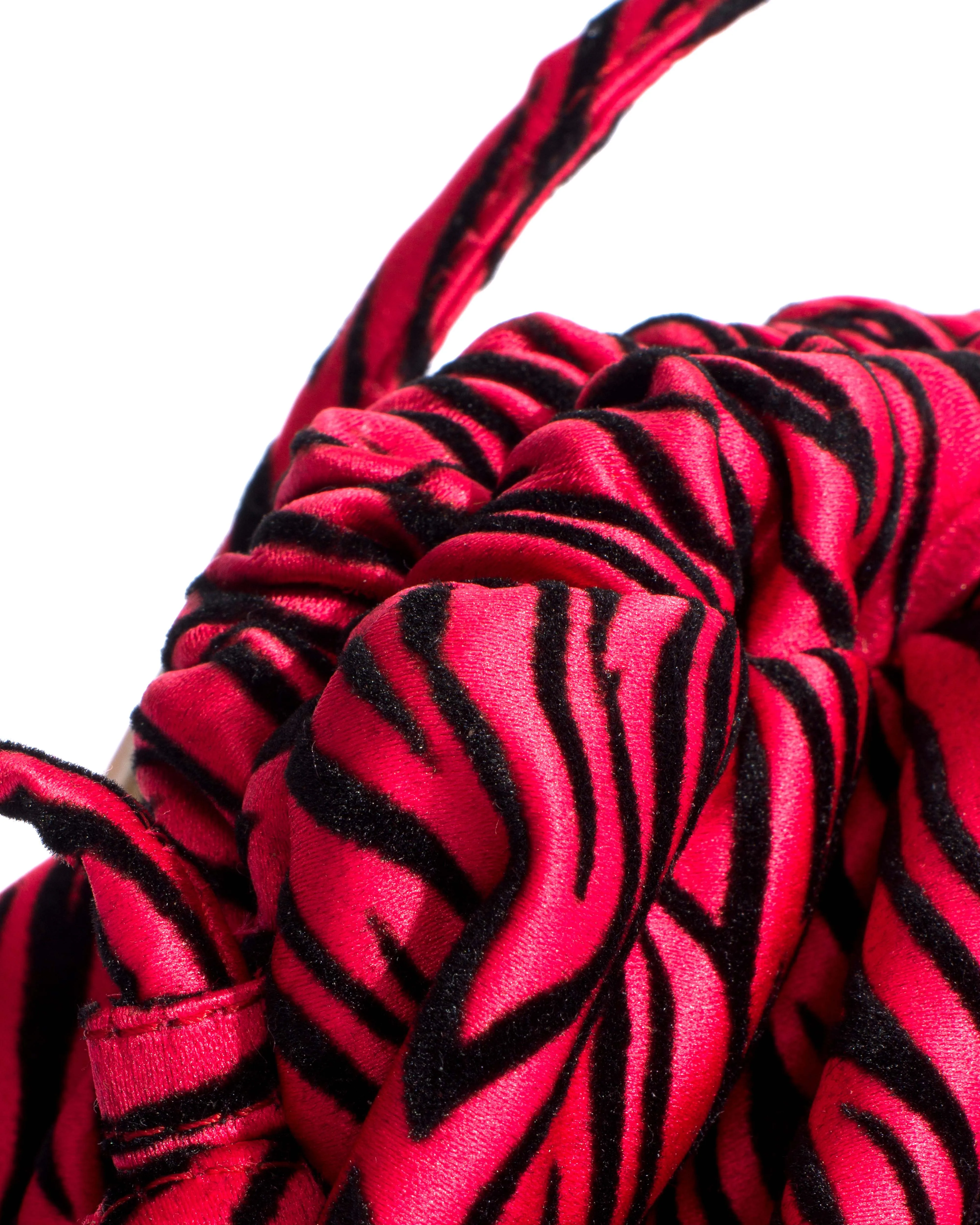 Hally petite cloud bag Satin velvet zebra Rouge red sold by Anonymous Copenhagen product image thumbnail 4