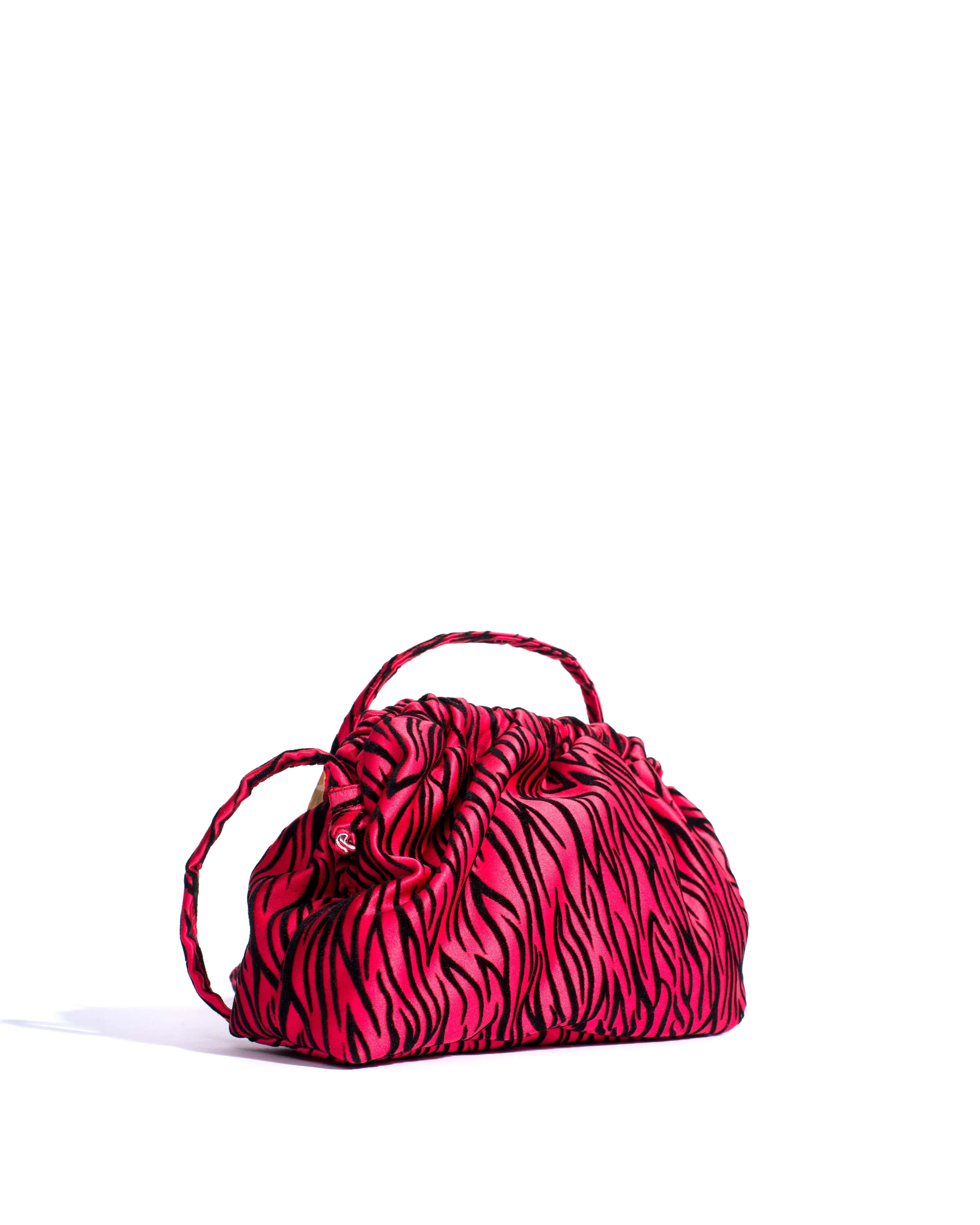 Hally petite cloud bag Satin velvet zebra Rouge red sold by Anonymous Copenhagen product image thumbnail 2