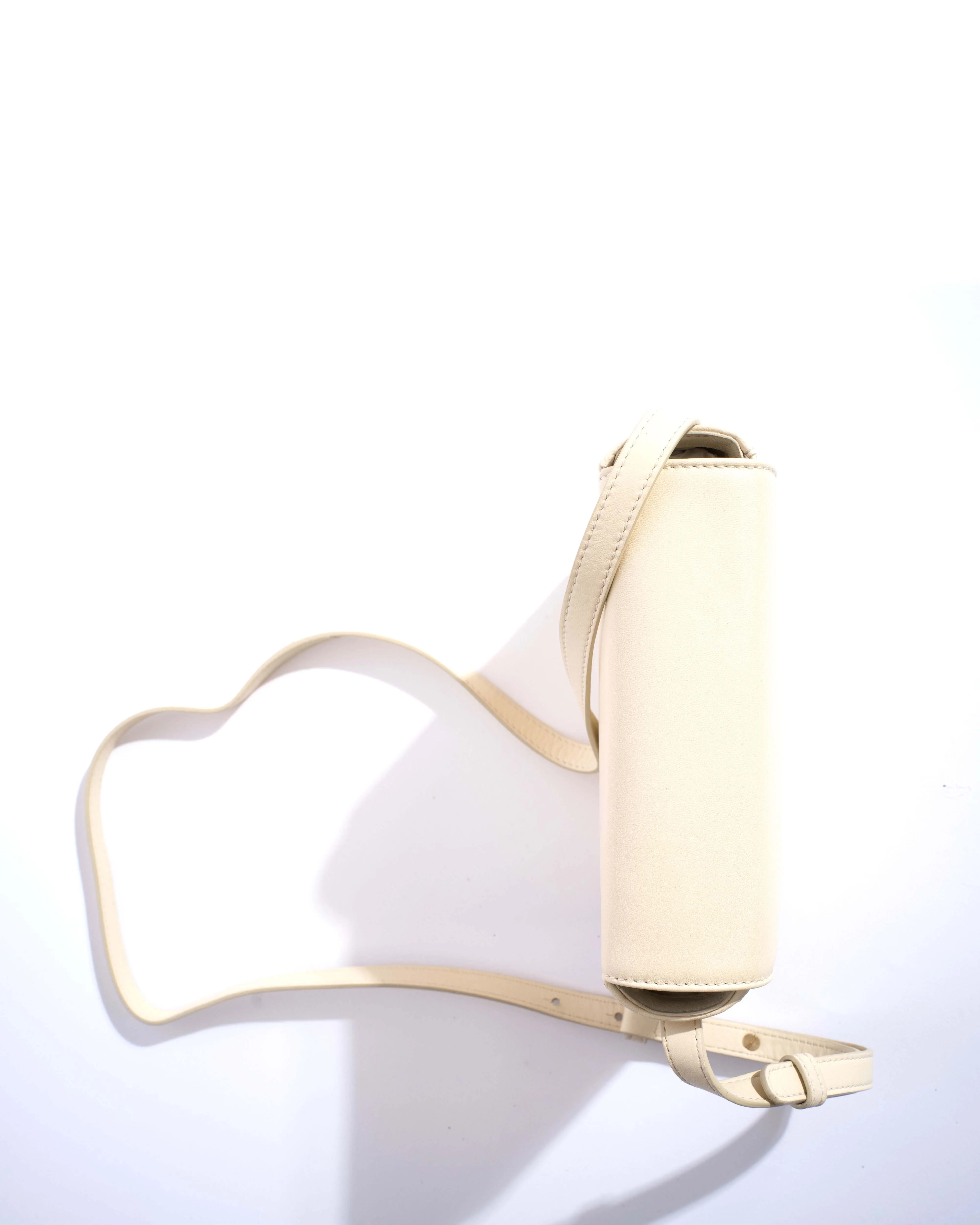 Sicha interlace crossover bag Shiny lamb White sand sold by Anonymous Copenhagen product image thumbnail 3