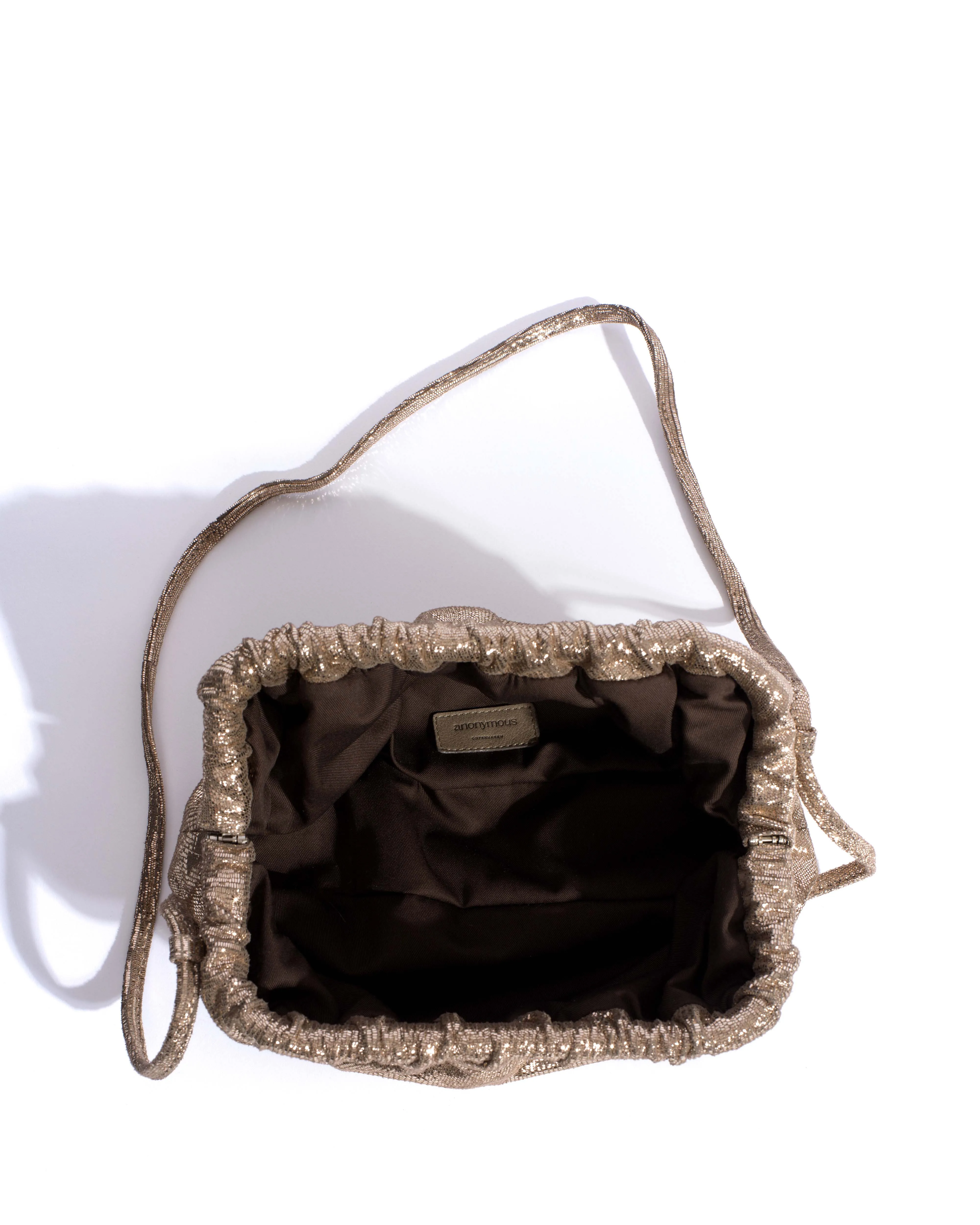 Hally grand cloud bag Lizard metallic goat Vintage champagne sold by Anonymous Copenhagen product image thumbnail 3