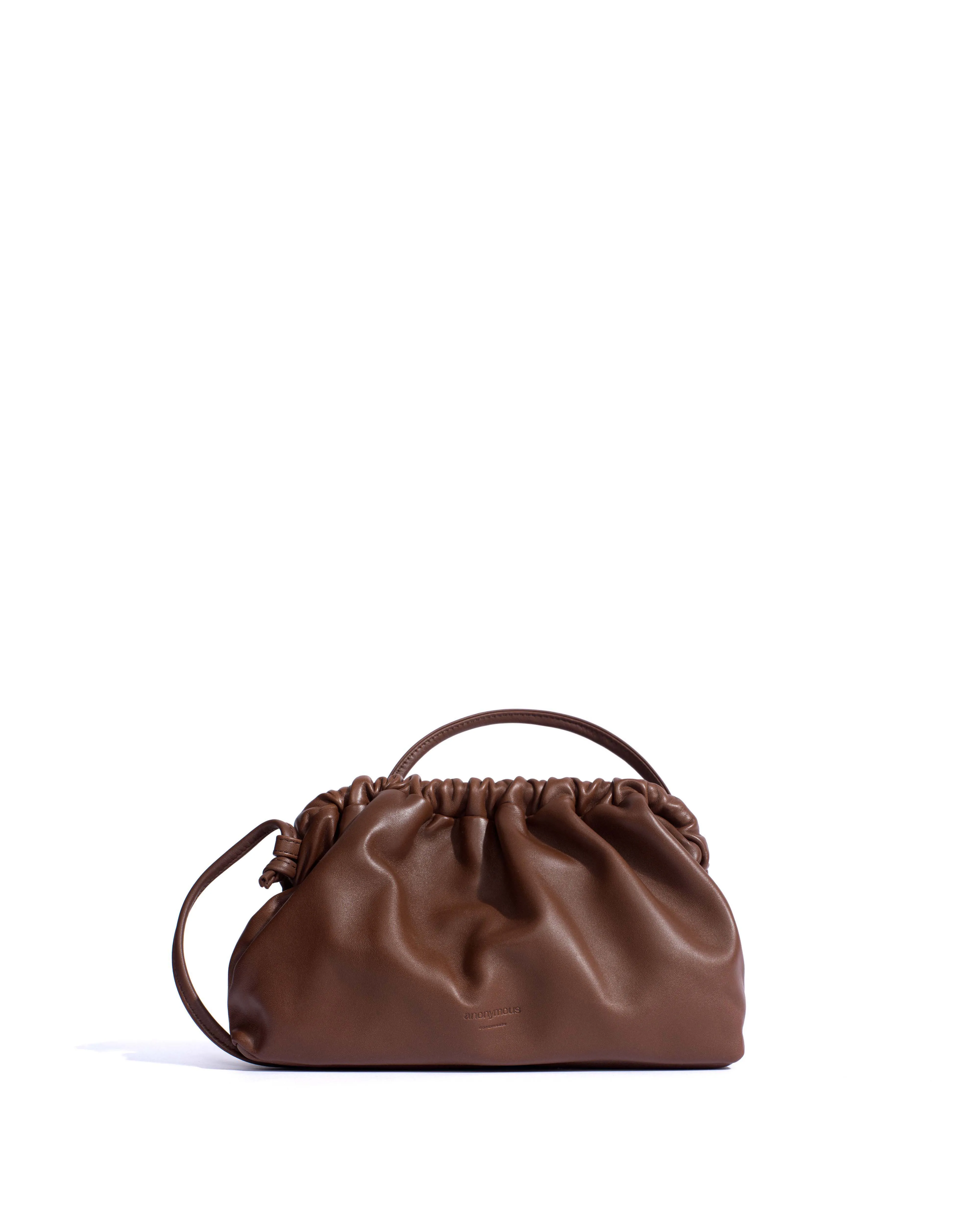 Hally grand cloud bag Shiny lamb Chocolate sold by Anonymous Copenhagen