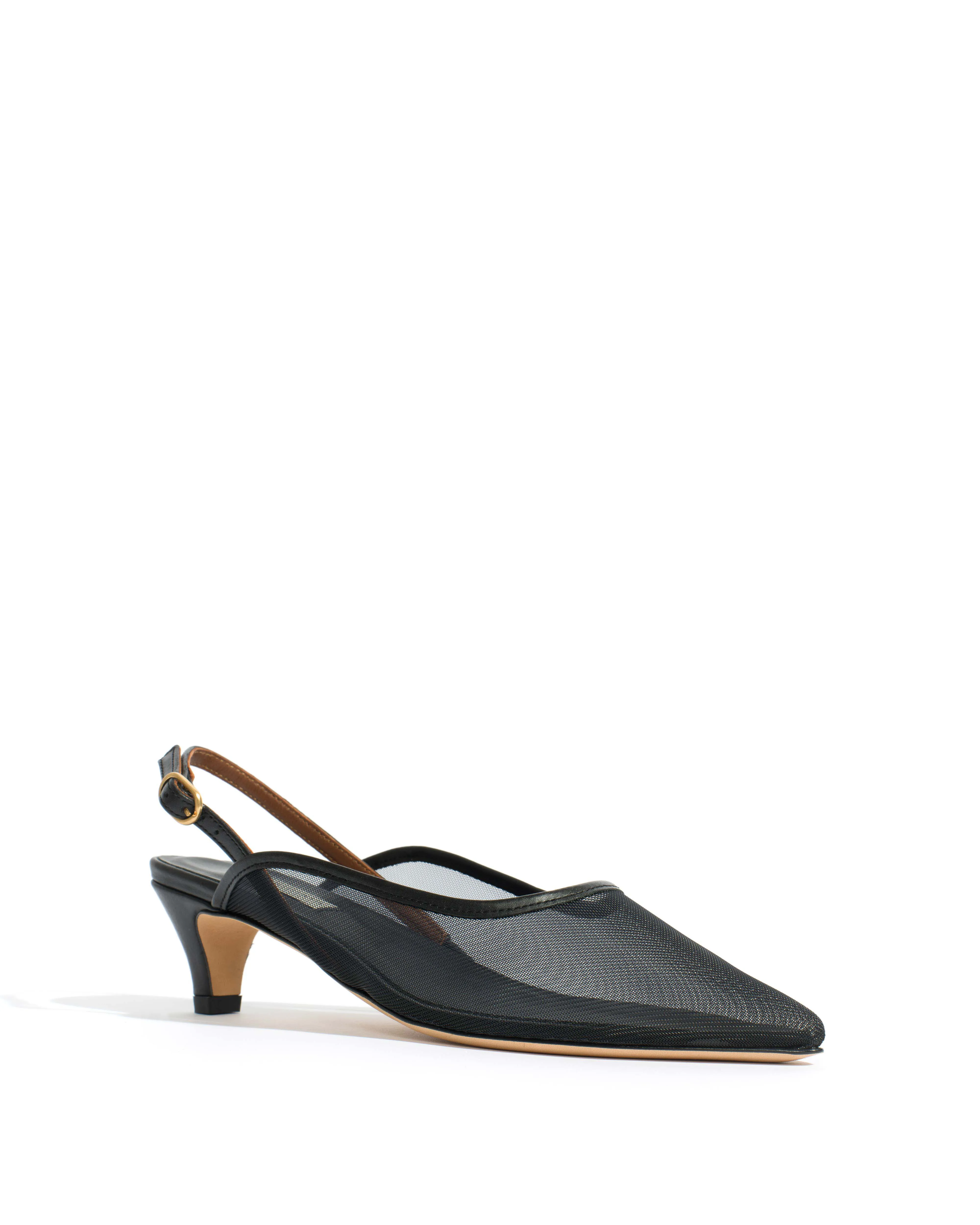 Fanny 40 stiletto mesh Shiny lamb & mesh Black sold by Anonymous Copenhagen product image thumbnail 2