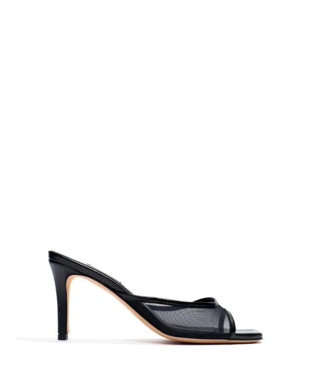 Mazy 75 mesh Shiny lamb & mesh Black sold by Anonymous Copenhagen