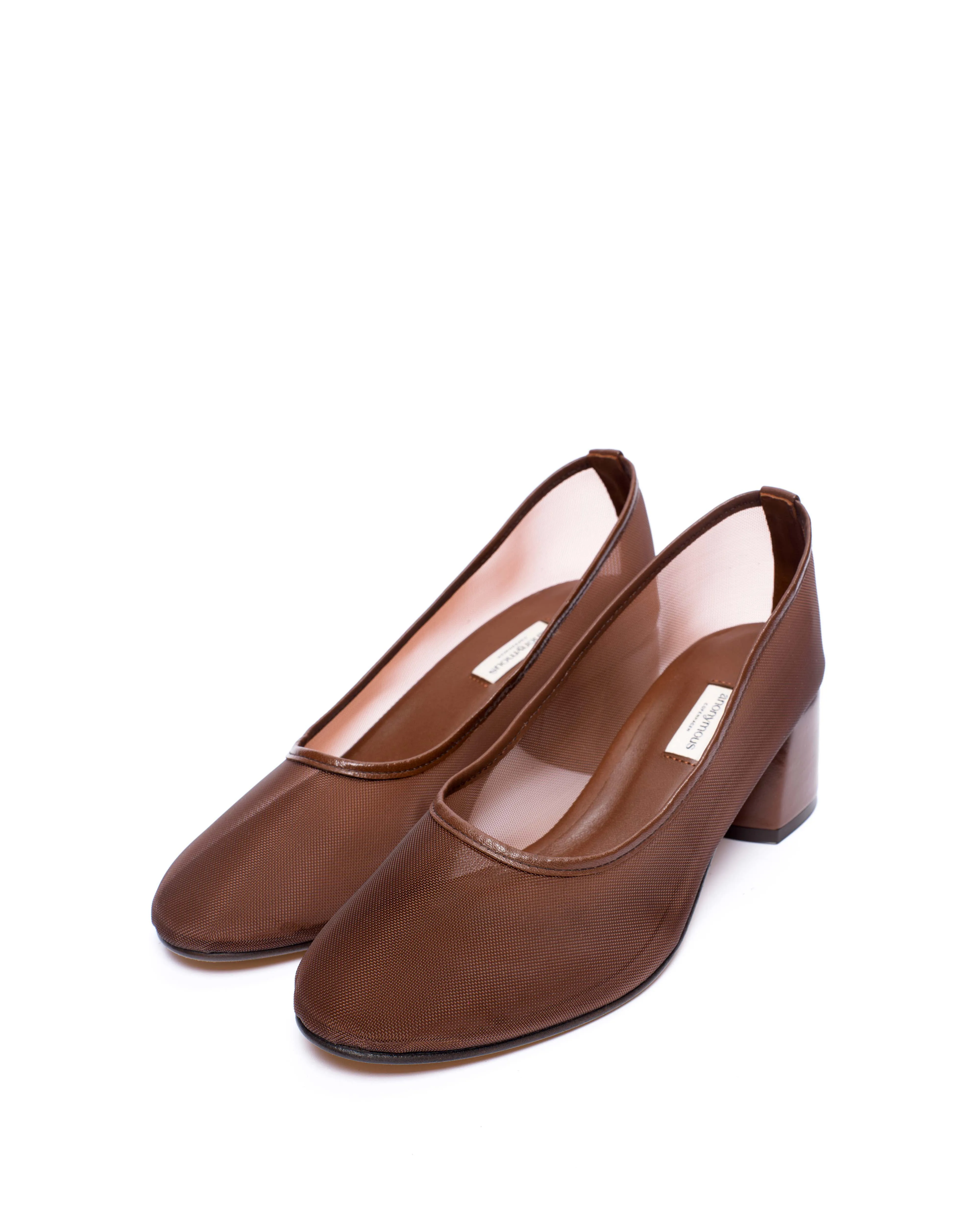 Sacha 40 mesh Shiny lamb & mesh Chocolate sold by Anonymous Copenhagen product image thumbnail 2