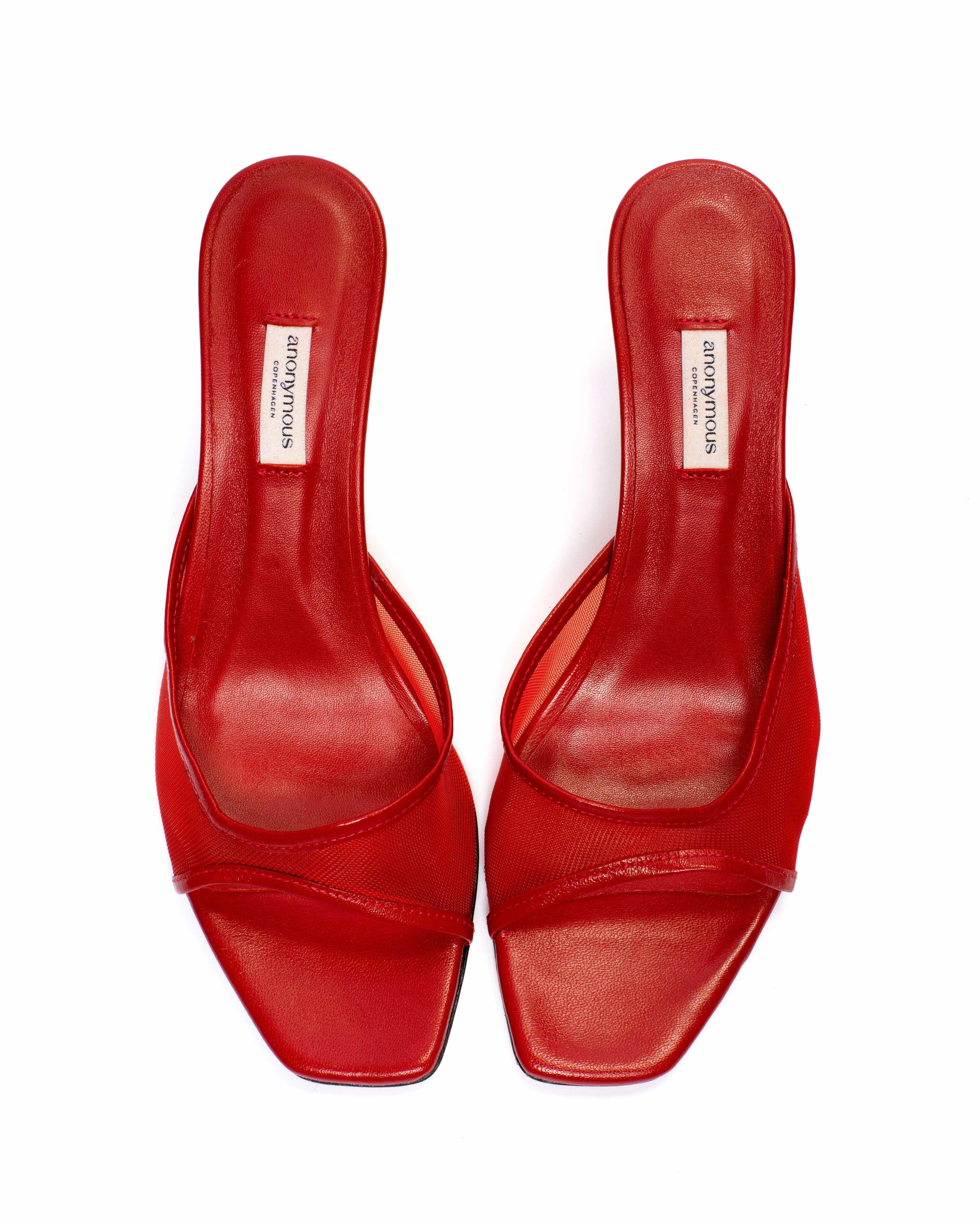 Mazy 75 mesh Shiny lamb & mesh Ruby red sold by Anonymous Copenhagen product image thumbnail 3