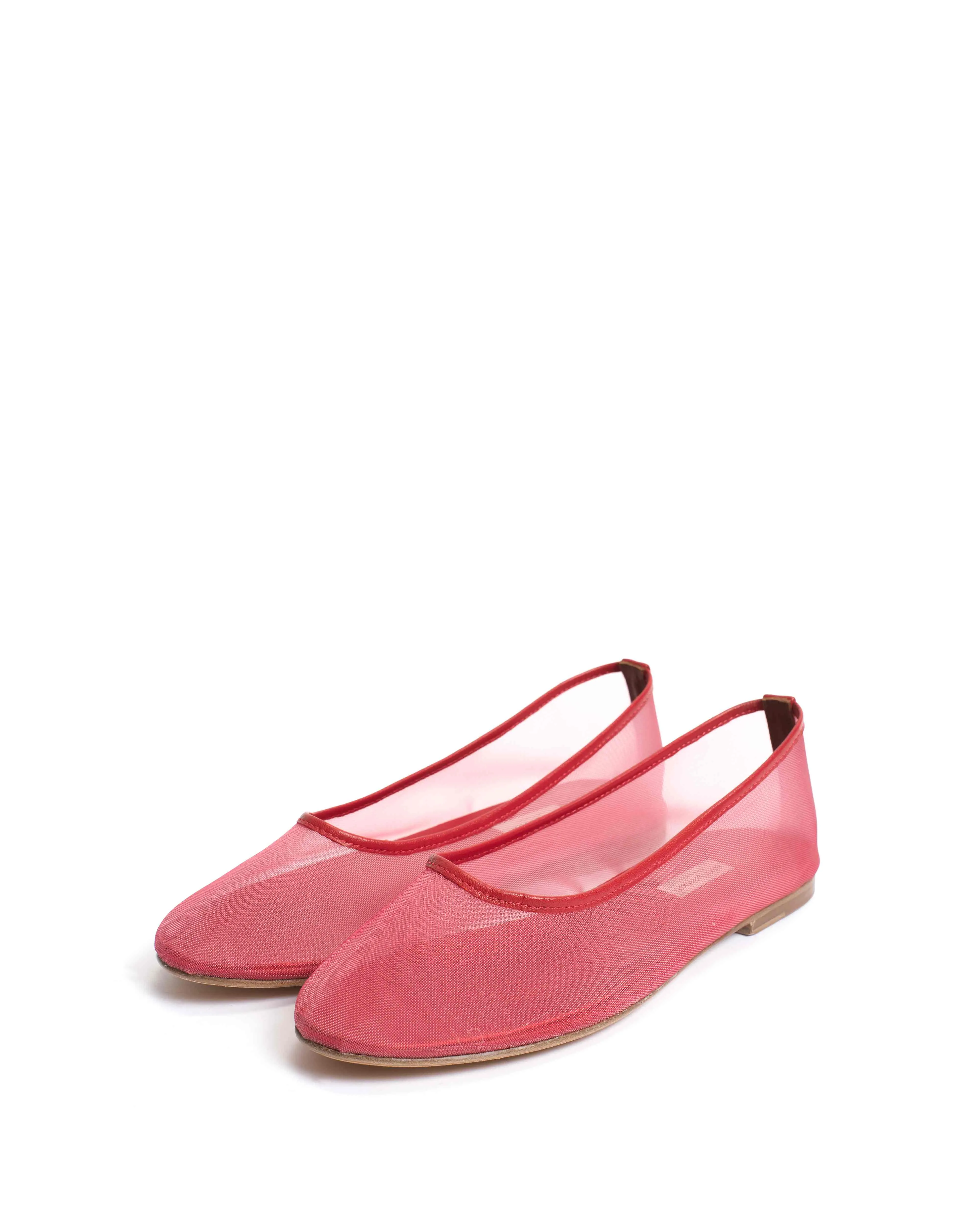 Sacha mesh Shiny lamb & mesh Ruby red sold by Anonymous Copenhagen product image thumbnail 2