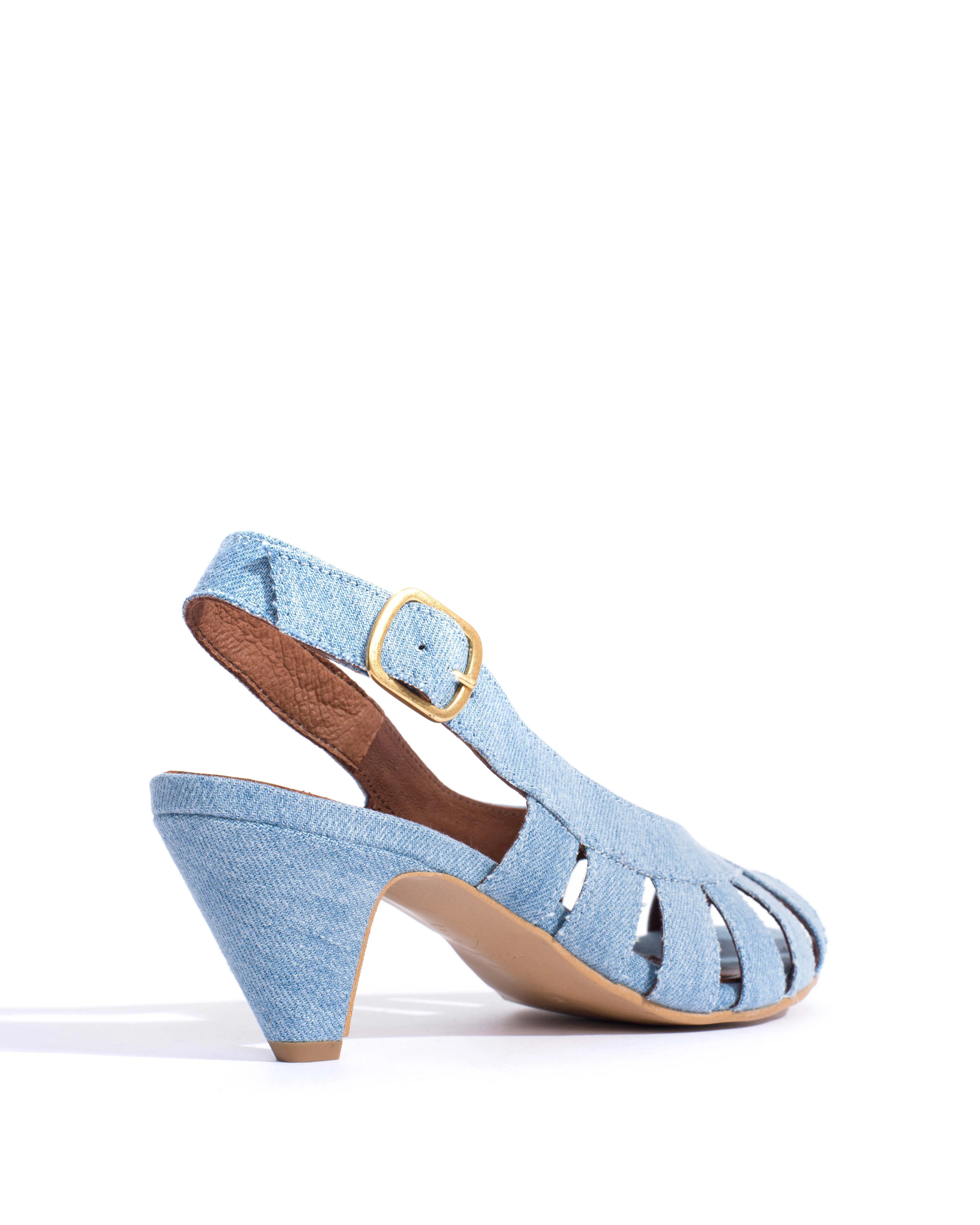 Sophie 50 stiletto Denim Washed blue sold by Anonymous Copenhagen product image thumbnail 3