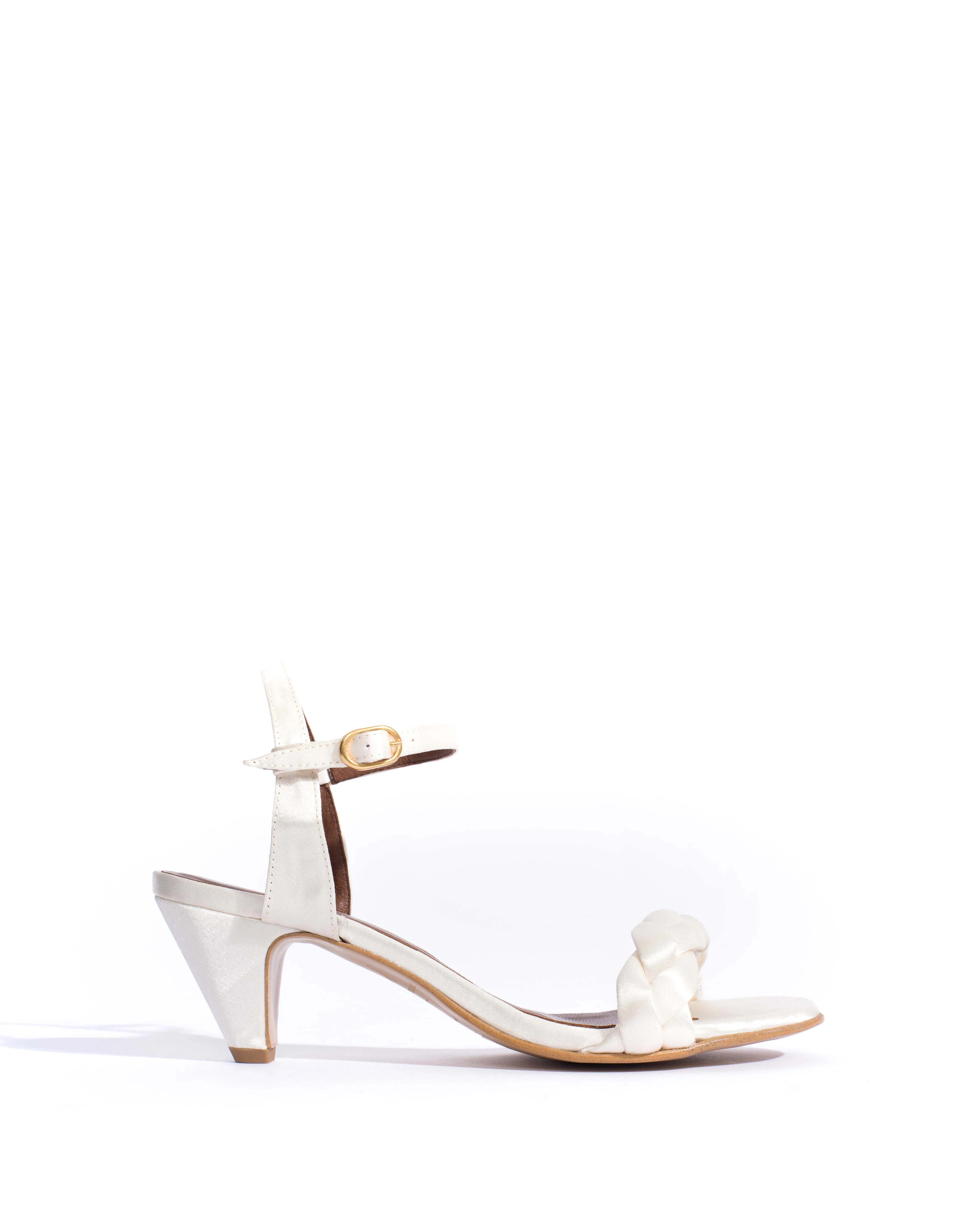 Grace 50 stiletto Antique satin Pearl white sold by Anonymous Copenhagen