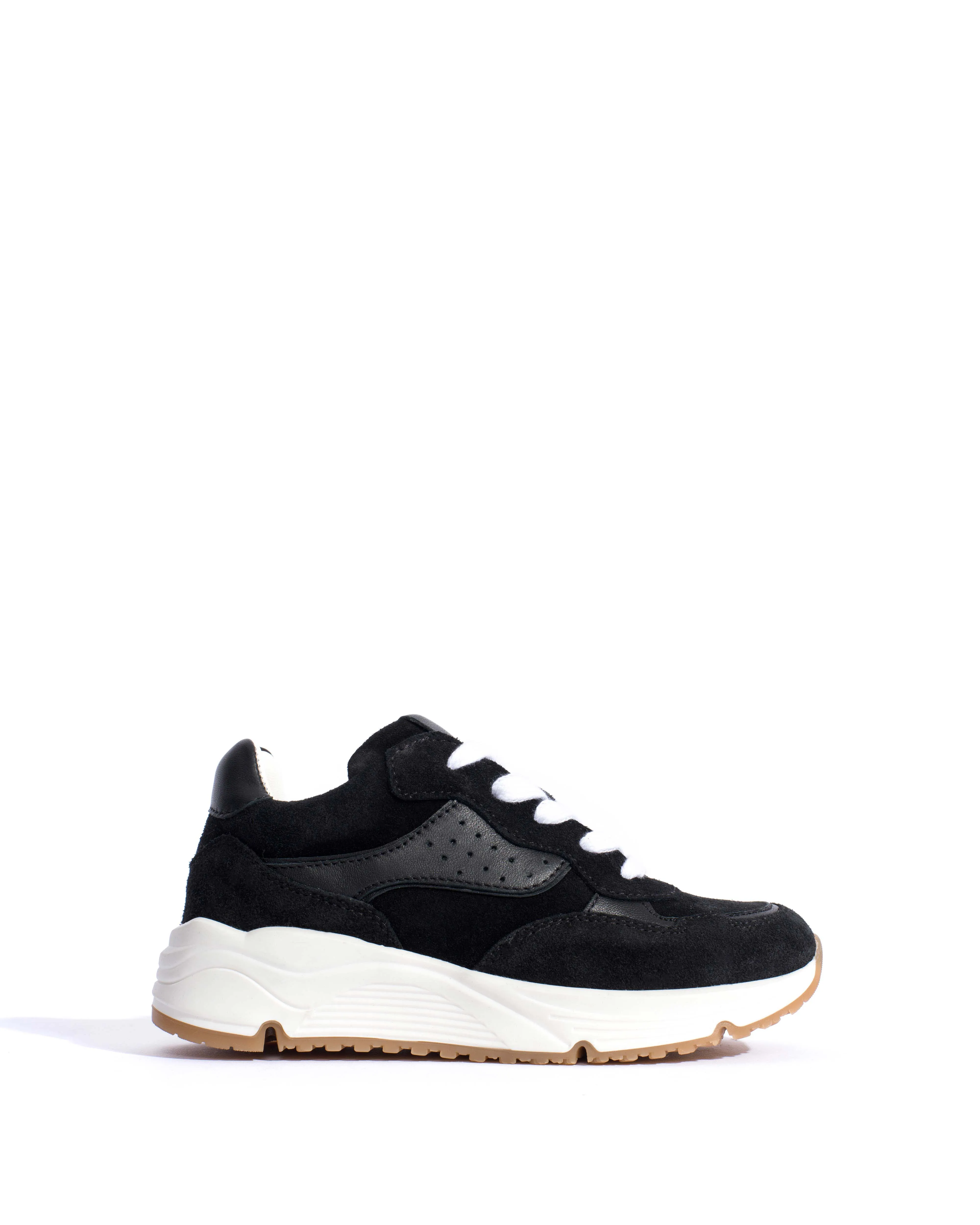 Cally junior Calf suede & sleek leather Black sold by Anonymous Copenhagen
