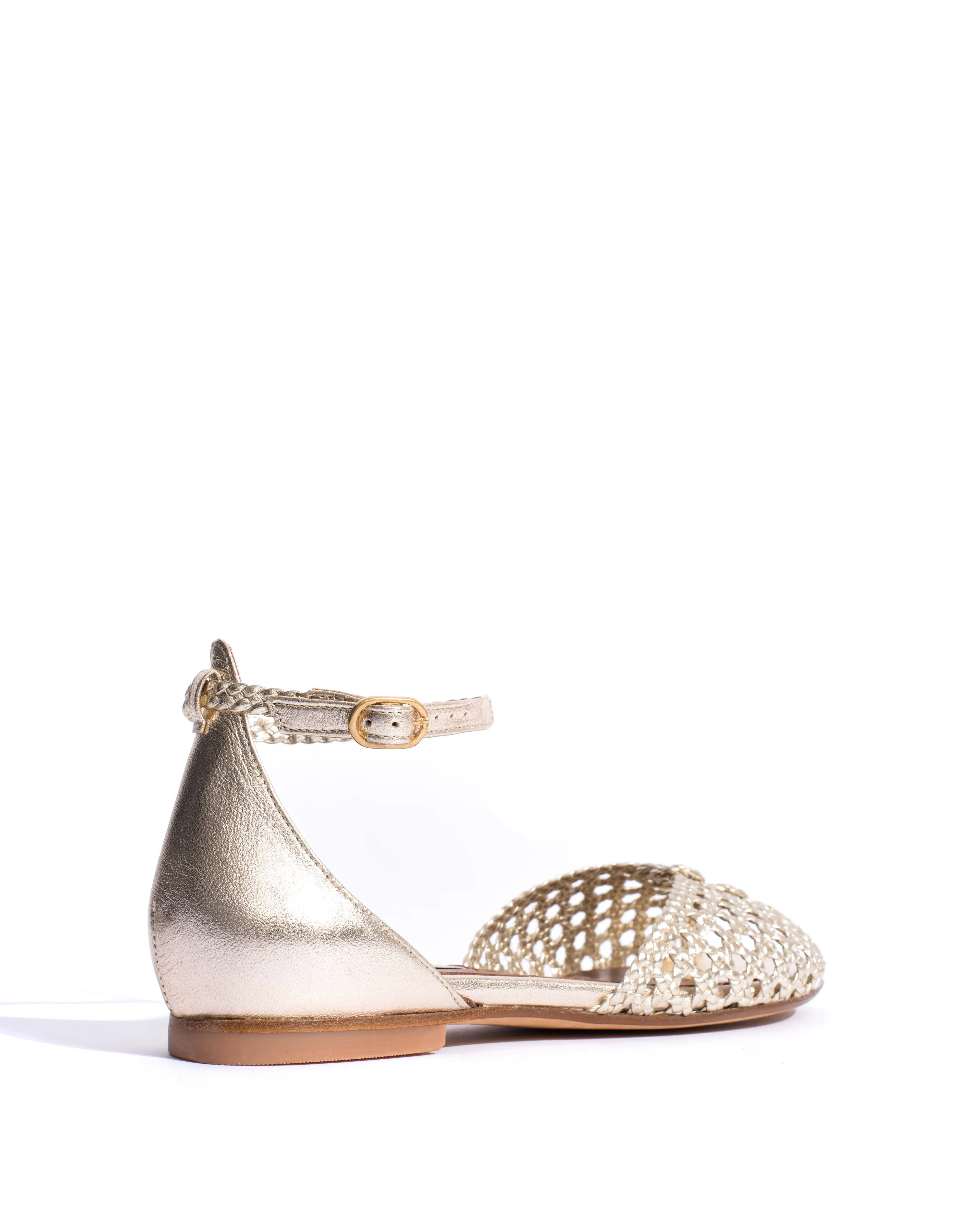 Lucy 10 hand-braided Hand-braided leather Champagne sold by Anonymous Copenhagen product image thumbnail 3