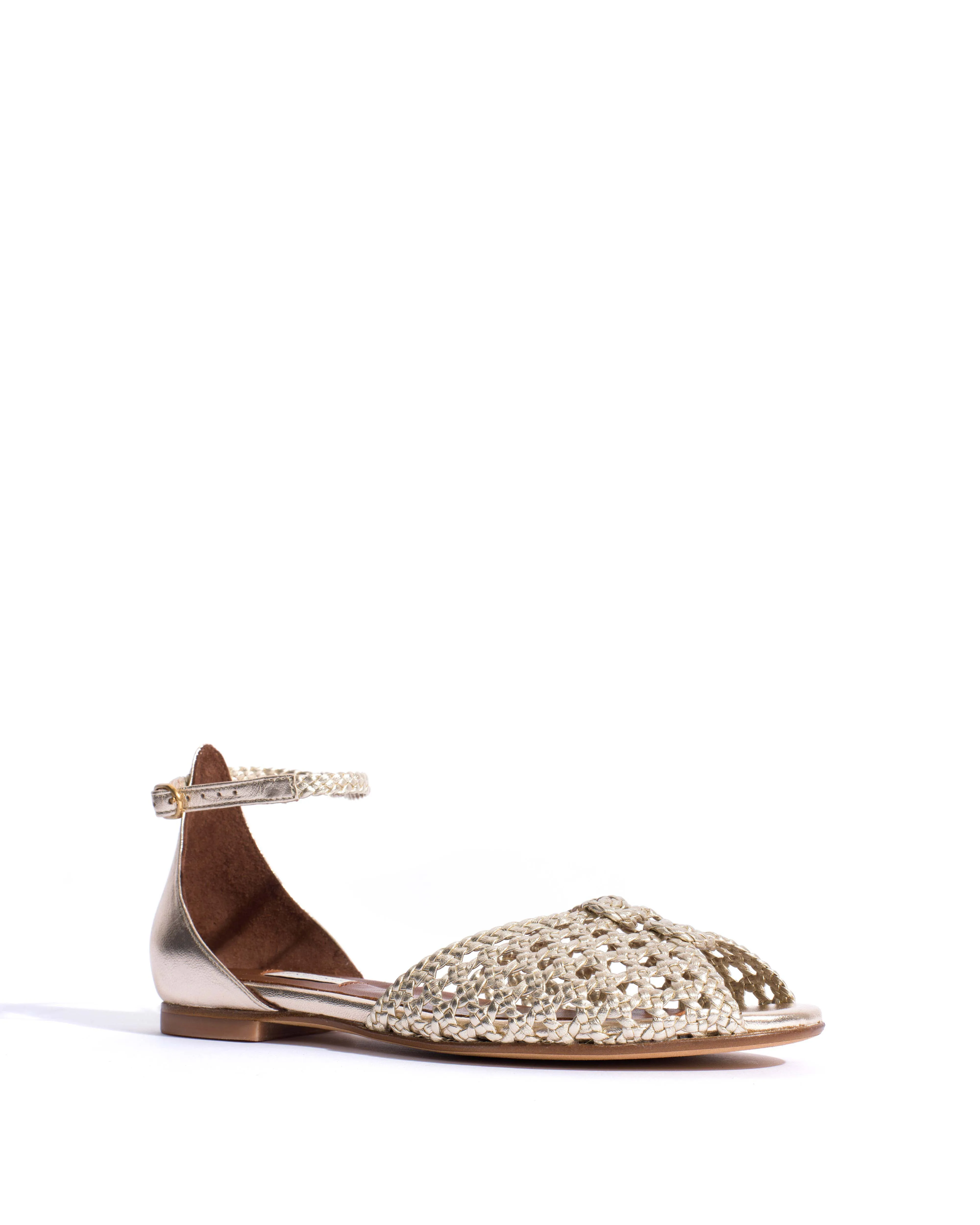 Lucy 10 hand-braided Hand-braided leather Champagne sold by Anonymous Copenhagen product image thumbnail 2
