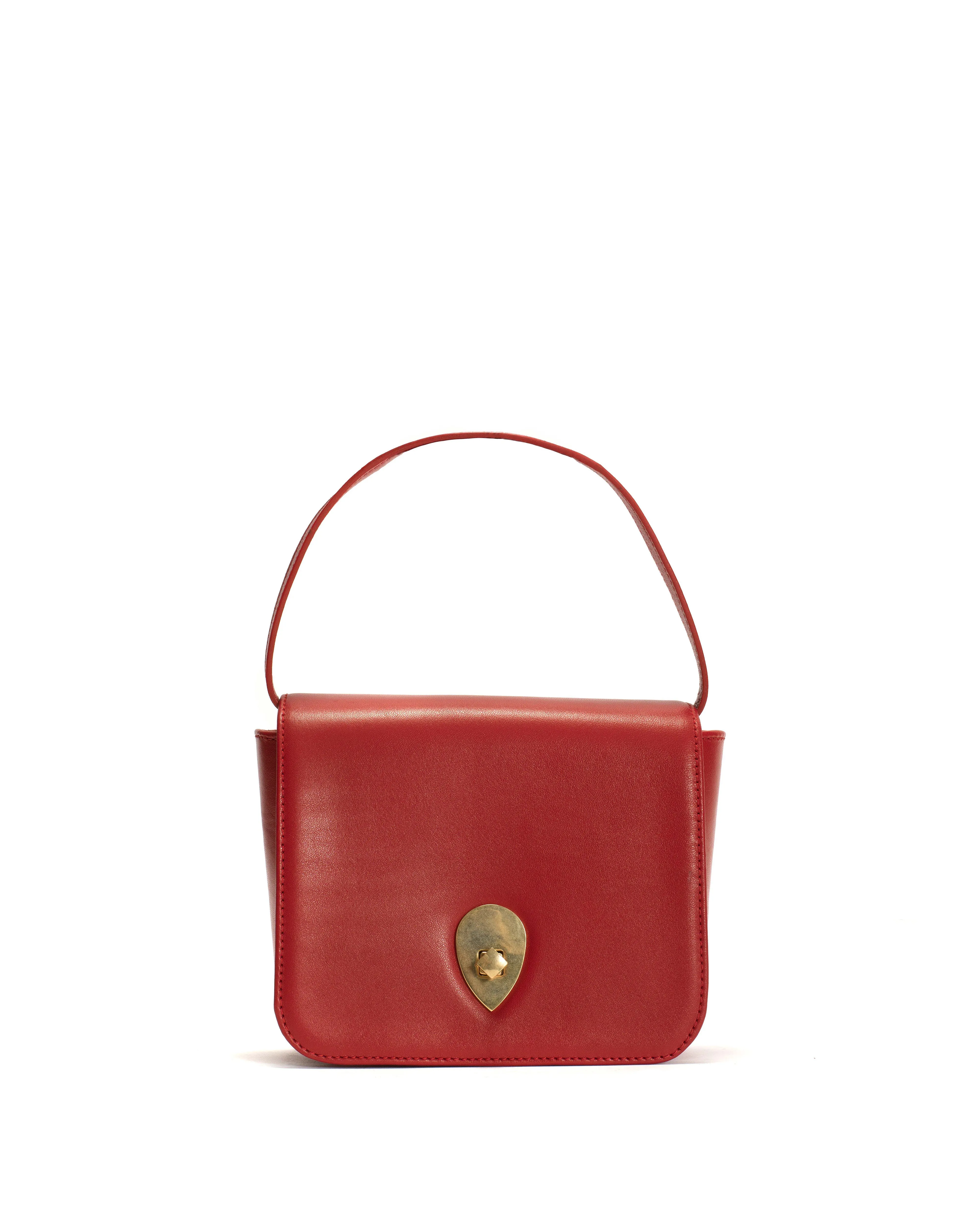 Nielle petite crossover bag Shiny lamb Ruby red sold by Anonymous Copenhagen product image thumbnail 3