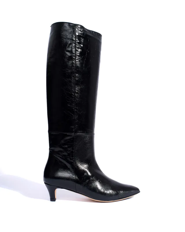 Cecilia 40 stiletto Crinkled soft calf Black sold by Anonymous Copenhagen