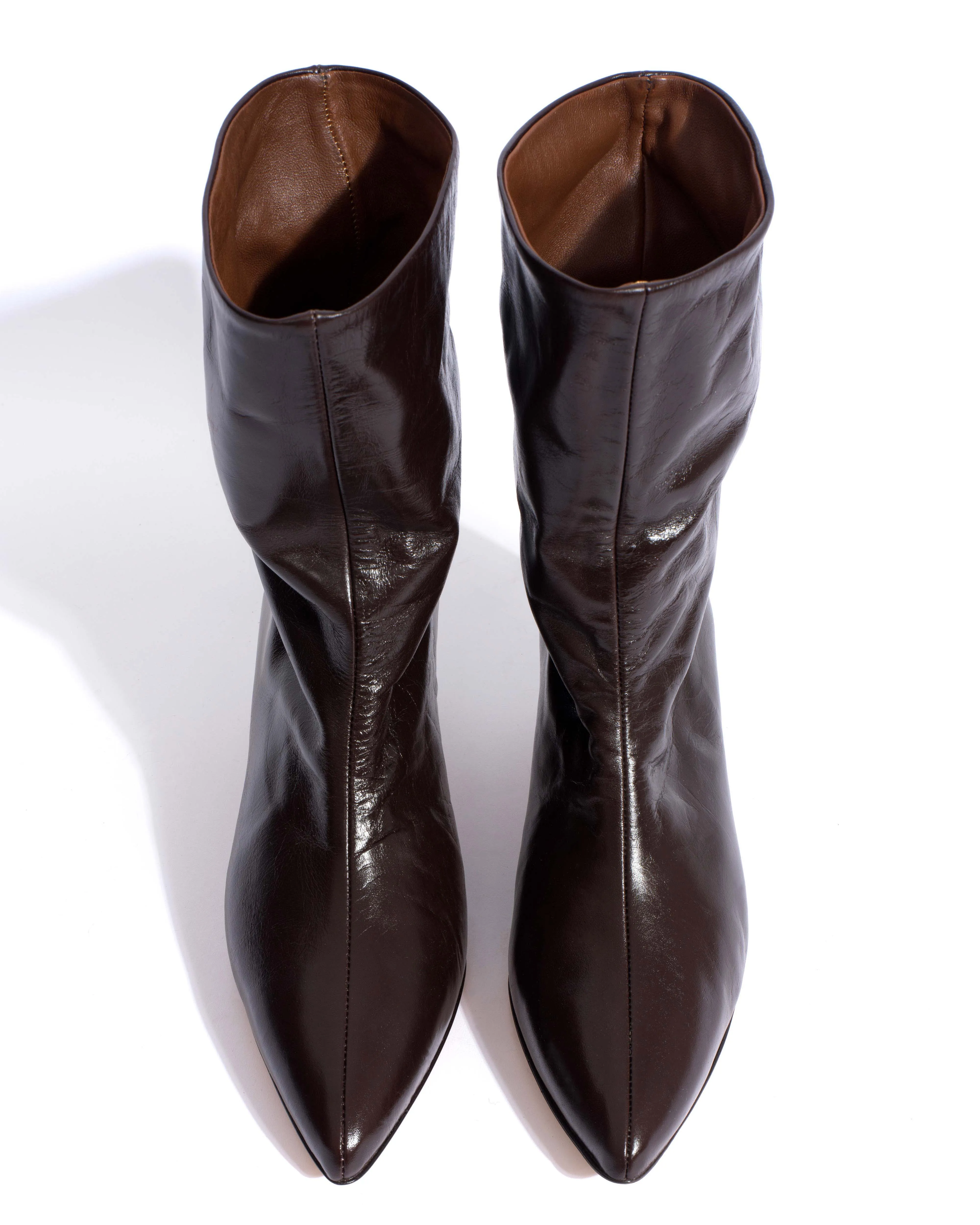 Sweeney 40 stiletto Crinkled soft calf Espresso brown sold by Anonymous Copenhagen product image thumbnail 5