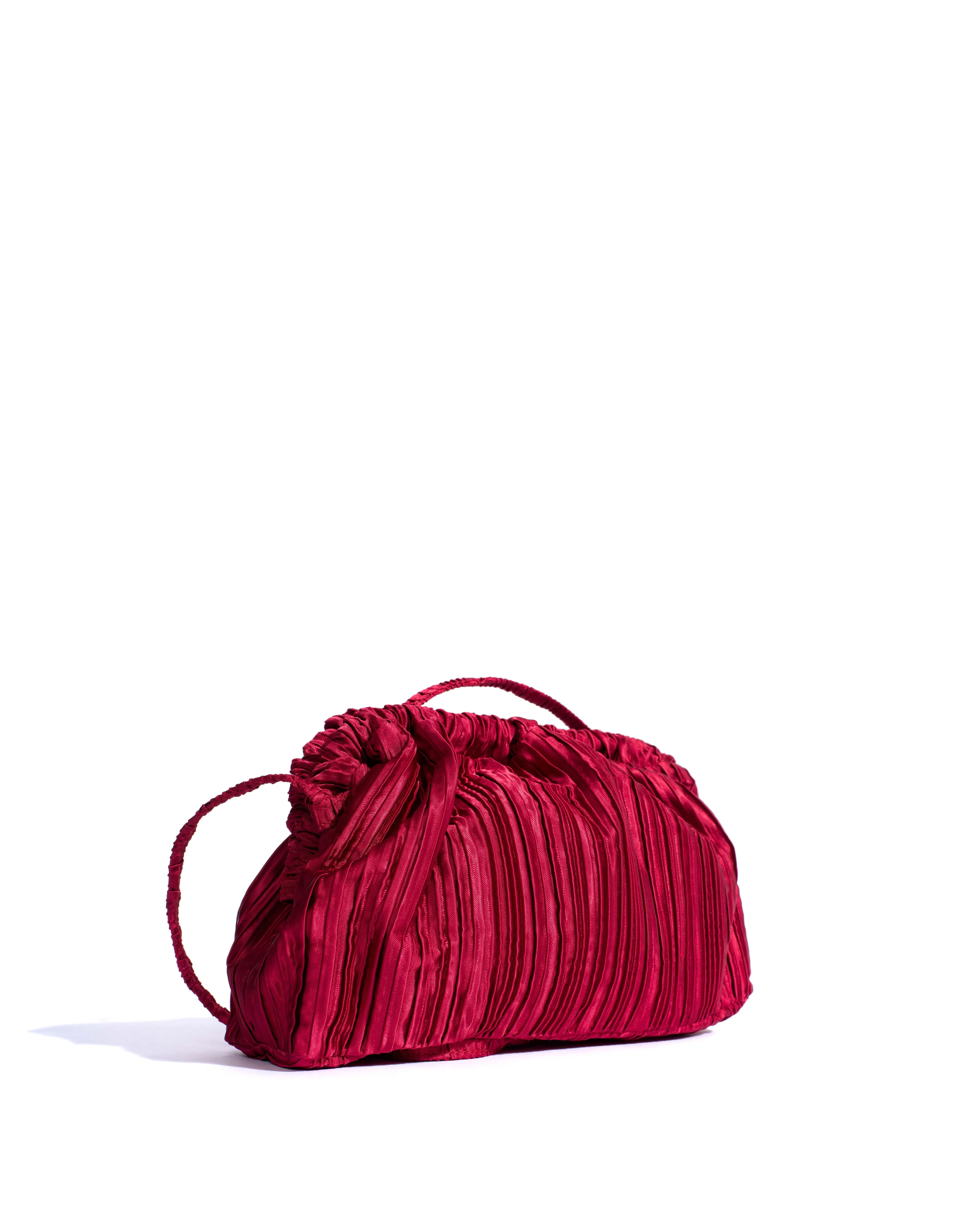 Hally grand cloud bag Pleated satin Pomegranate sold by Anonymous Copenhagen product image thumbnail 2