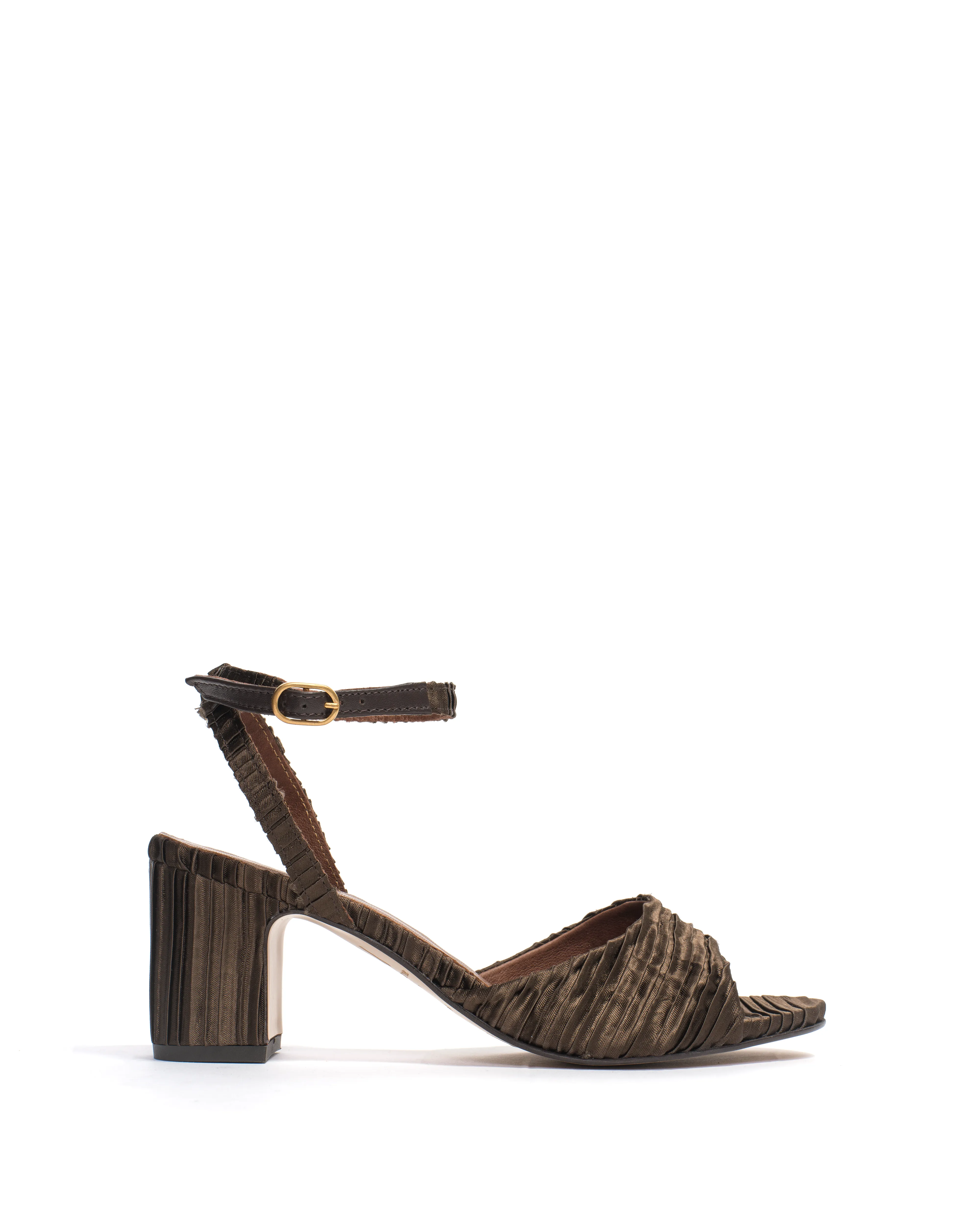 Jolie 55 Pleated satin Espresso brown sold by Anonymous Copenhagen