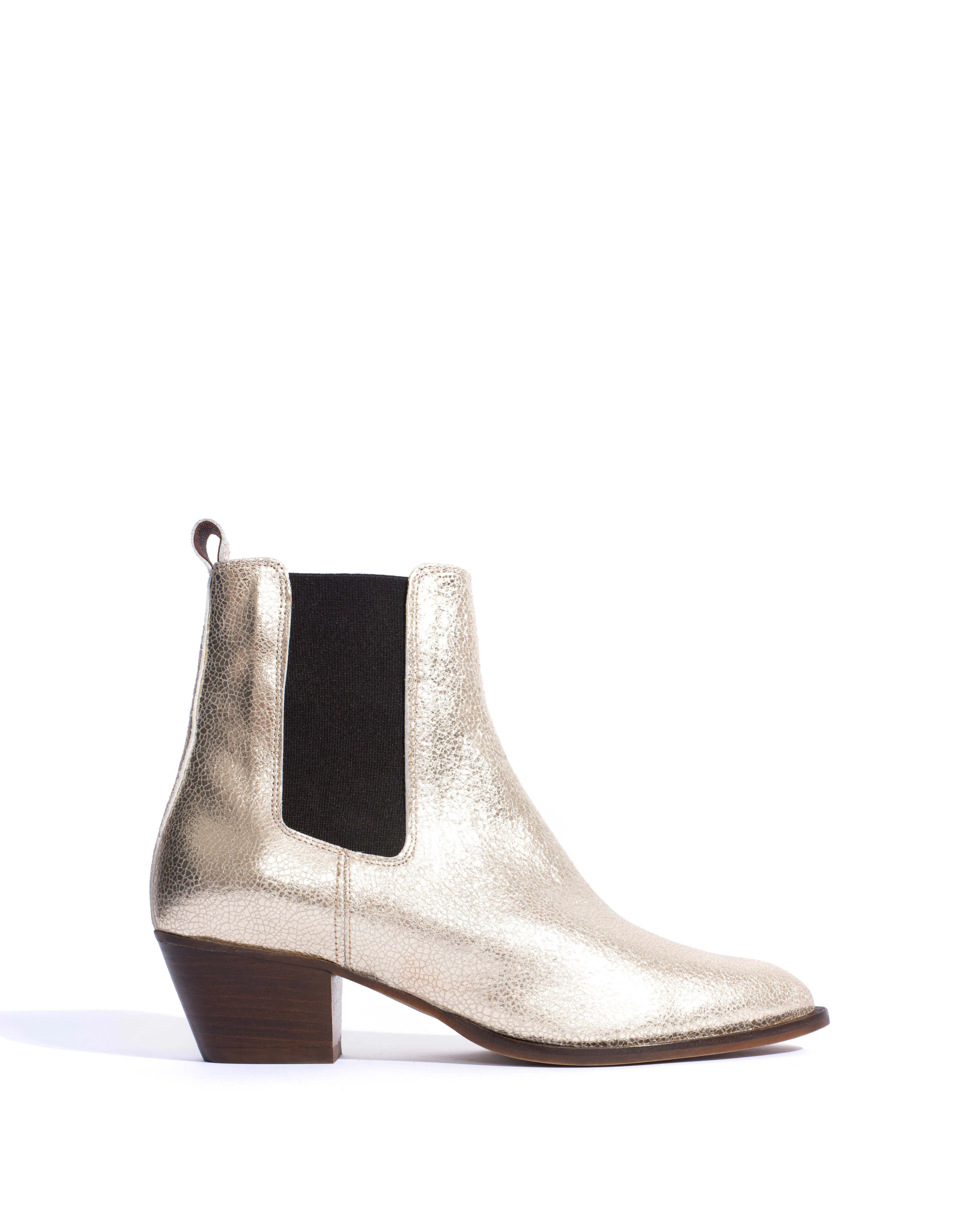 Faith Crackled metallic goat Champagne sold by Anonymous Copenhagen