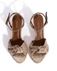 Aliza 50 stiletto Lizard metallic goat Vintage champagne sold by Anonymous Copenhagen