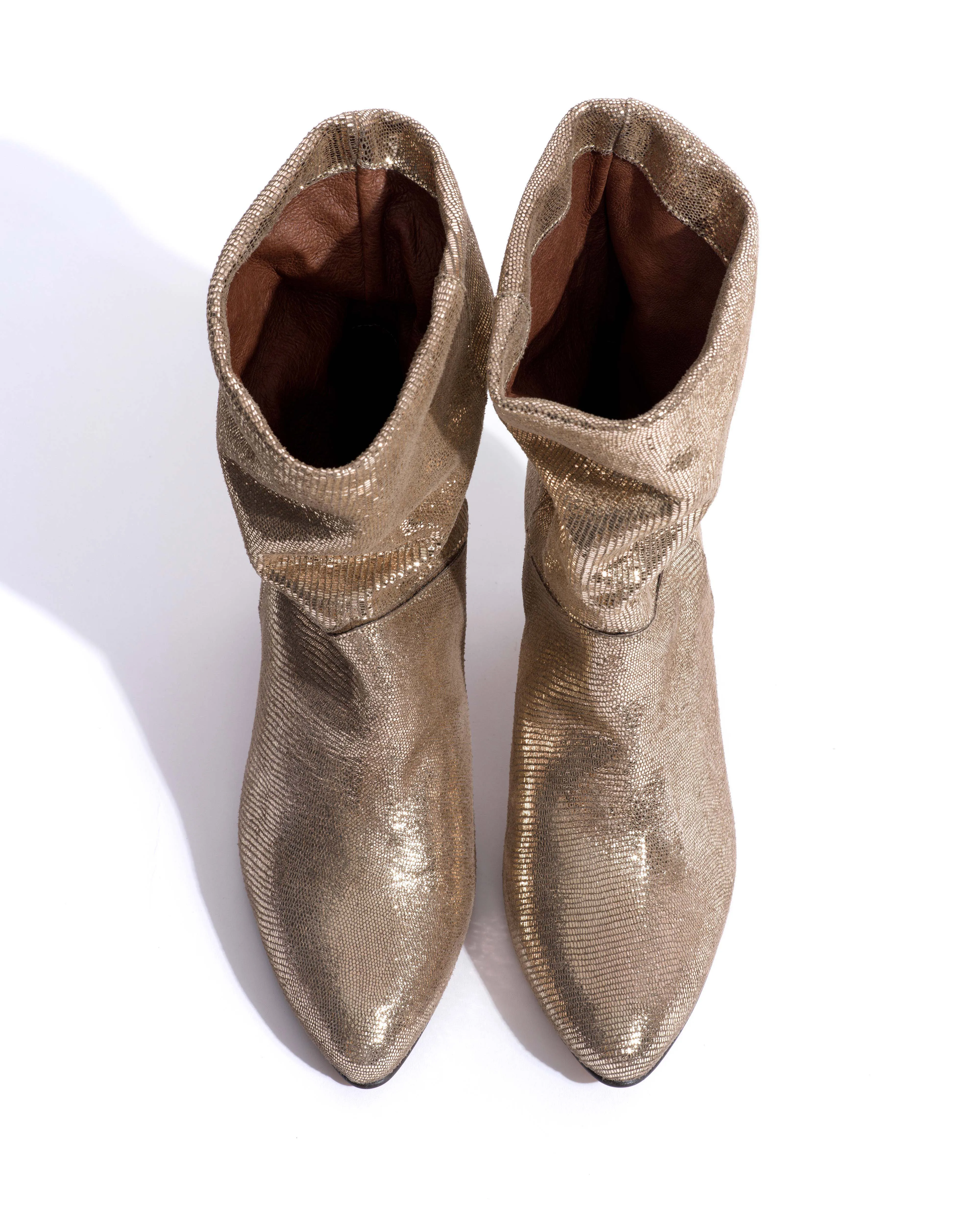 Jassi 50 stiletto Lizard metallic goat Vintage champagne sold by Anonymous Copenhagen product image thumbnail 4