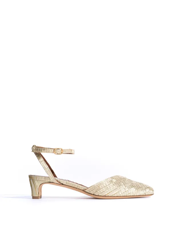 Givia 40 Pleated satin Champagne sold by Anonymous Copenhagen
