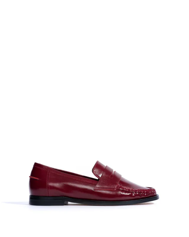 Jesha Crinkled soft calf Pomegranate sold by Anonymous Copenhagen