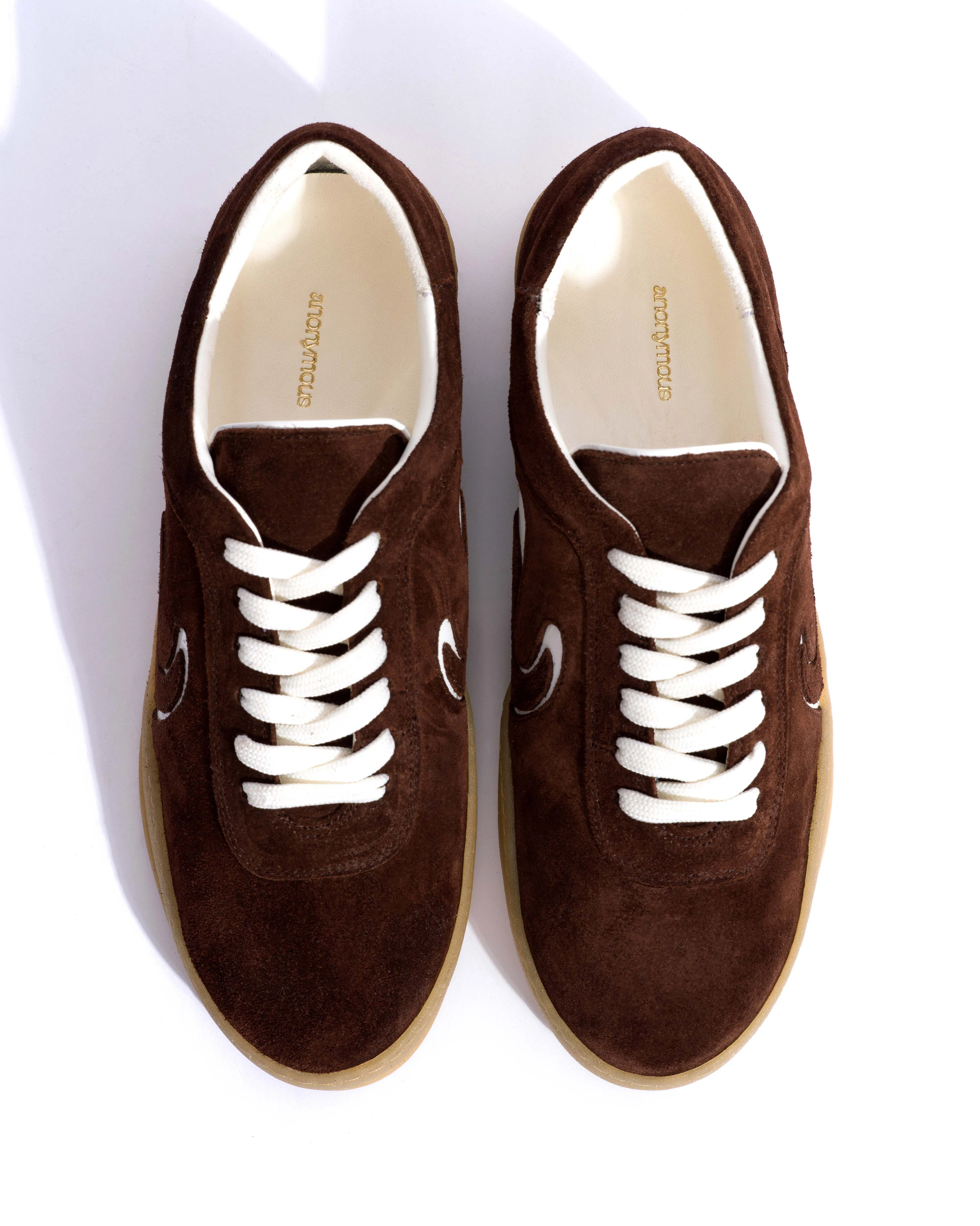 Blaire Calf suede & polished soft calf Chocolate & white sand sold by Anonymous Copenhagen product image thumbnail 4