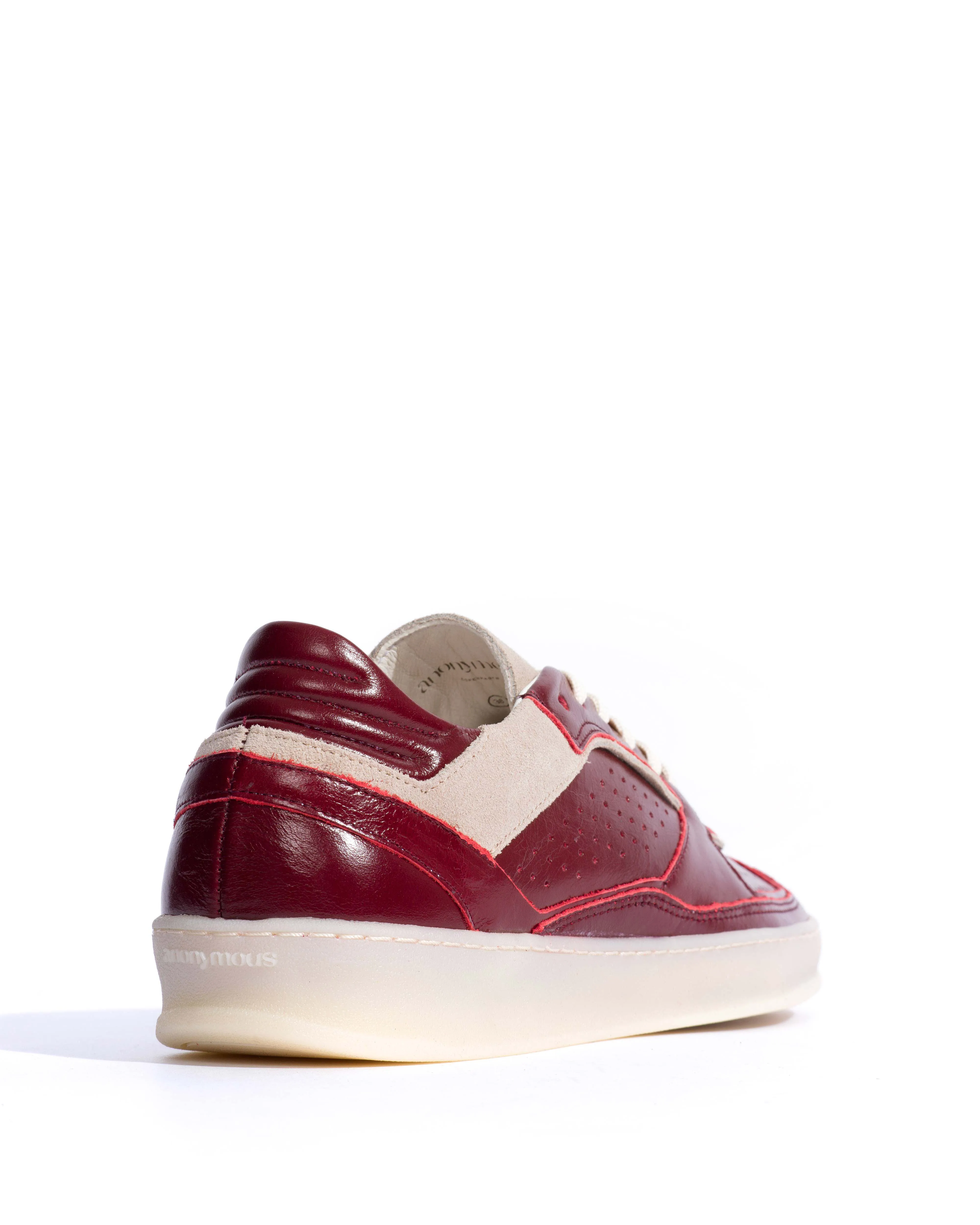 Dabbie Crinkled polished goat & suede leather Pomegranate & white sand sold by Anonymous Copenhagen product image thumbnail 3