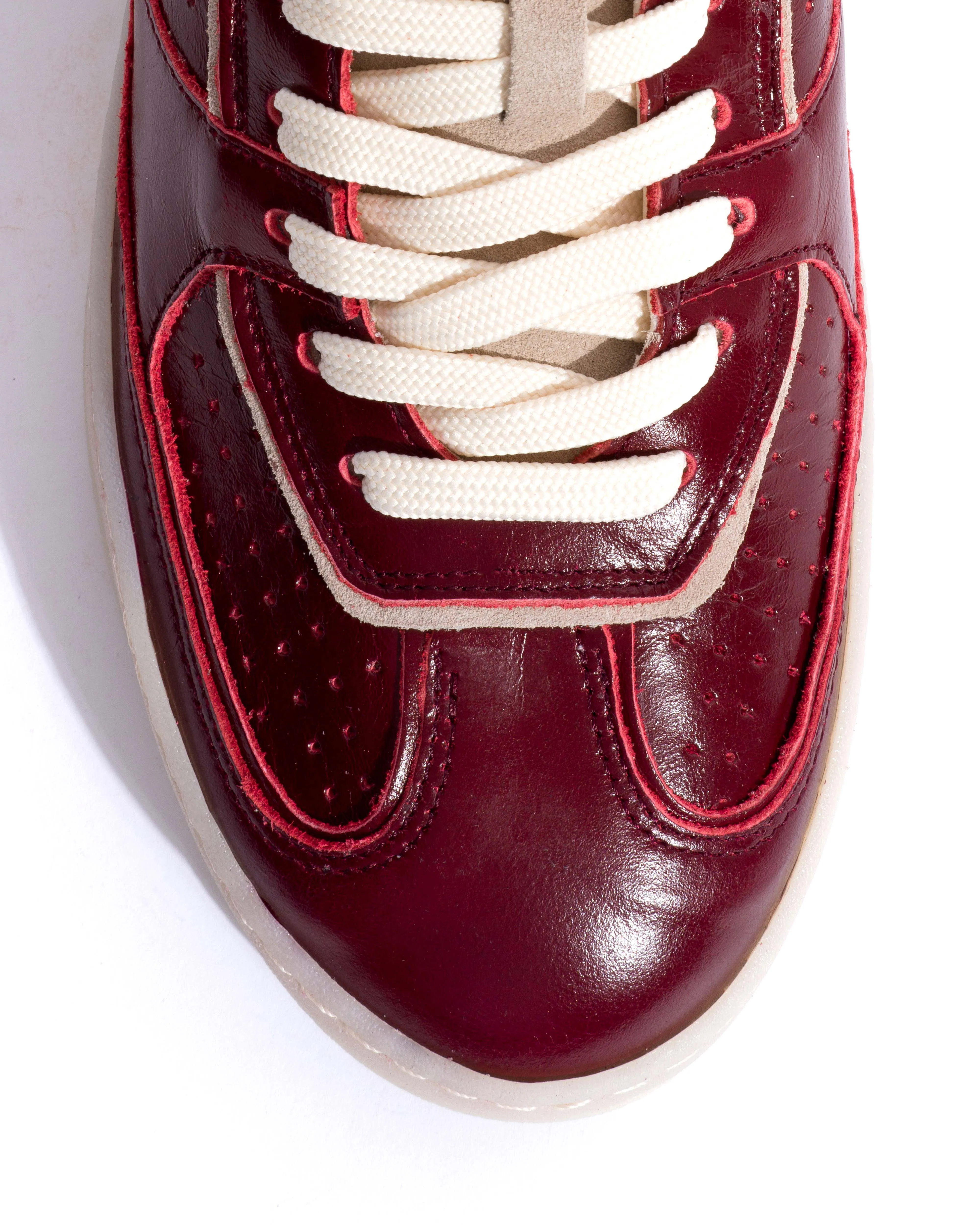 Dabbie Crinkled polished goat & suede leather Pomegranate & white sand sold by Anonymous Copenhagen product image thumbnail 5