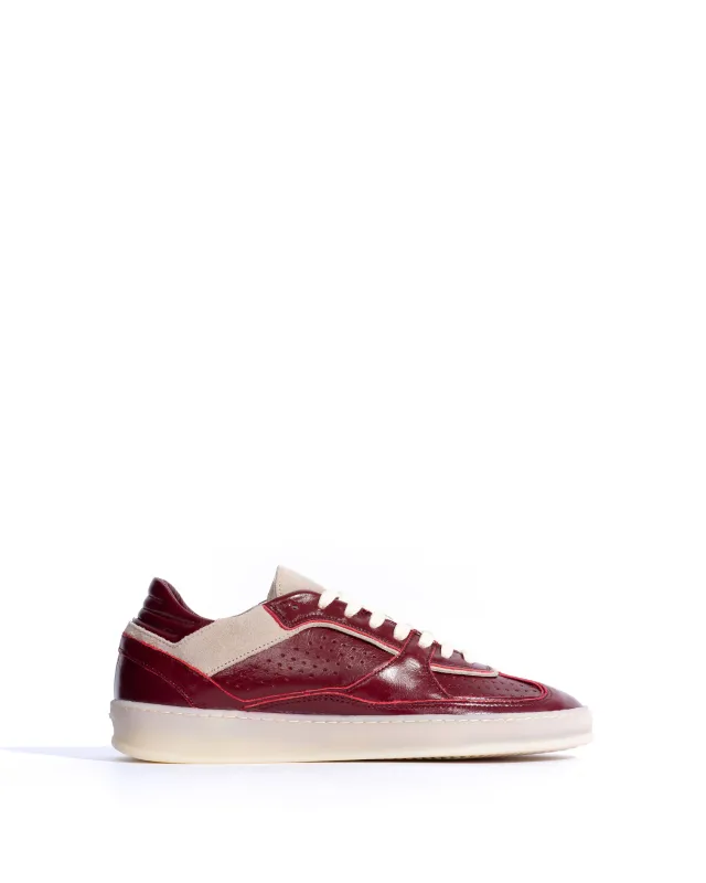 Dabbie Crinkled polished goat & suede leather Pomegranate & white sand sold by Anonymous Copenhagen