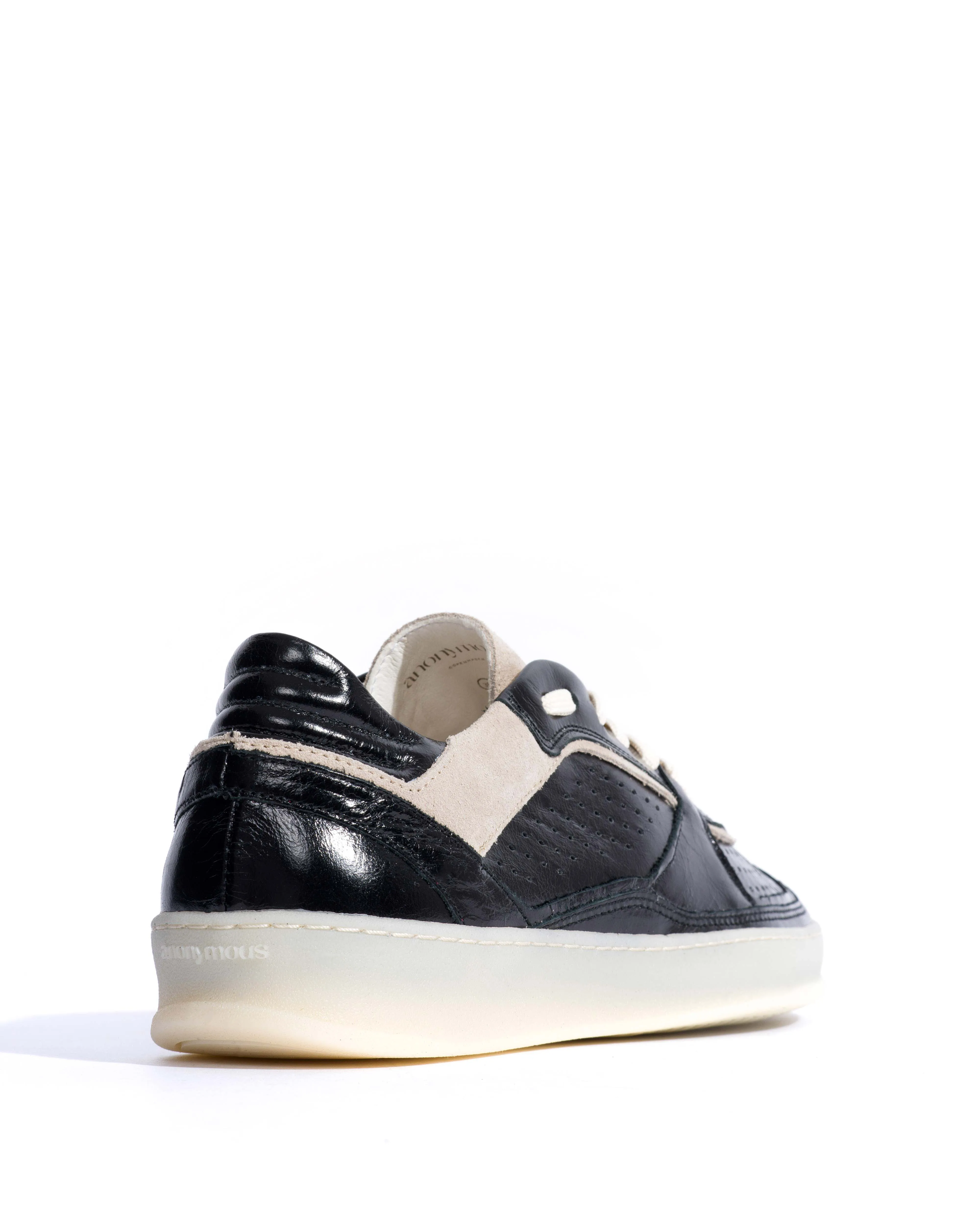 Dabbie Crinkled polished goat & suede leather Black & white sand sold by Anonymous Copenhagen product image thumbnail 3
