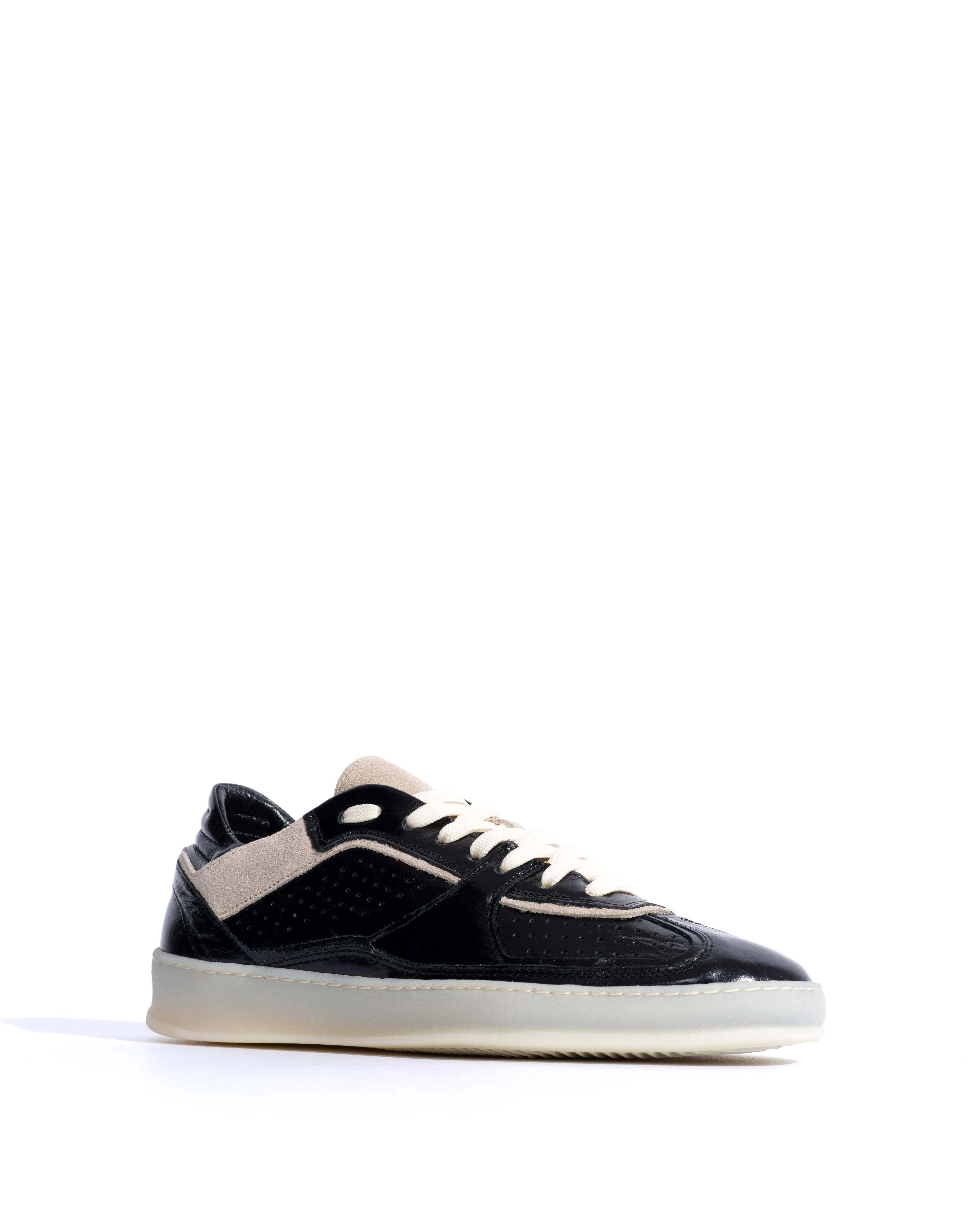 Dabbie Crinkled polished goat & suede leather Black & white sand sold by Anonymous Copenhagen product image thumbnail 2