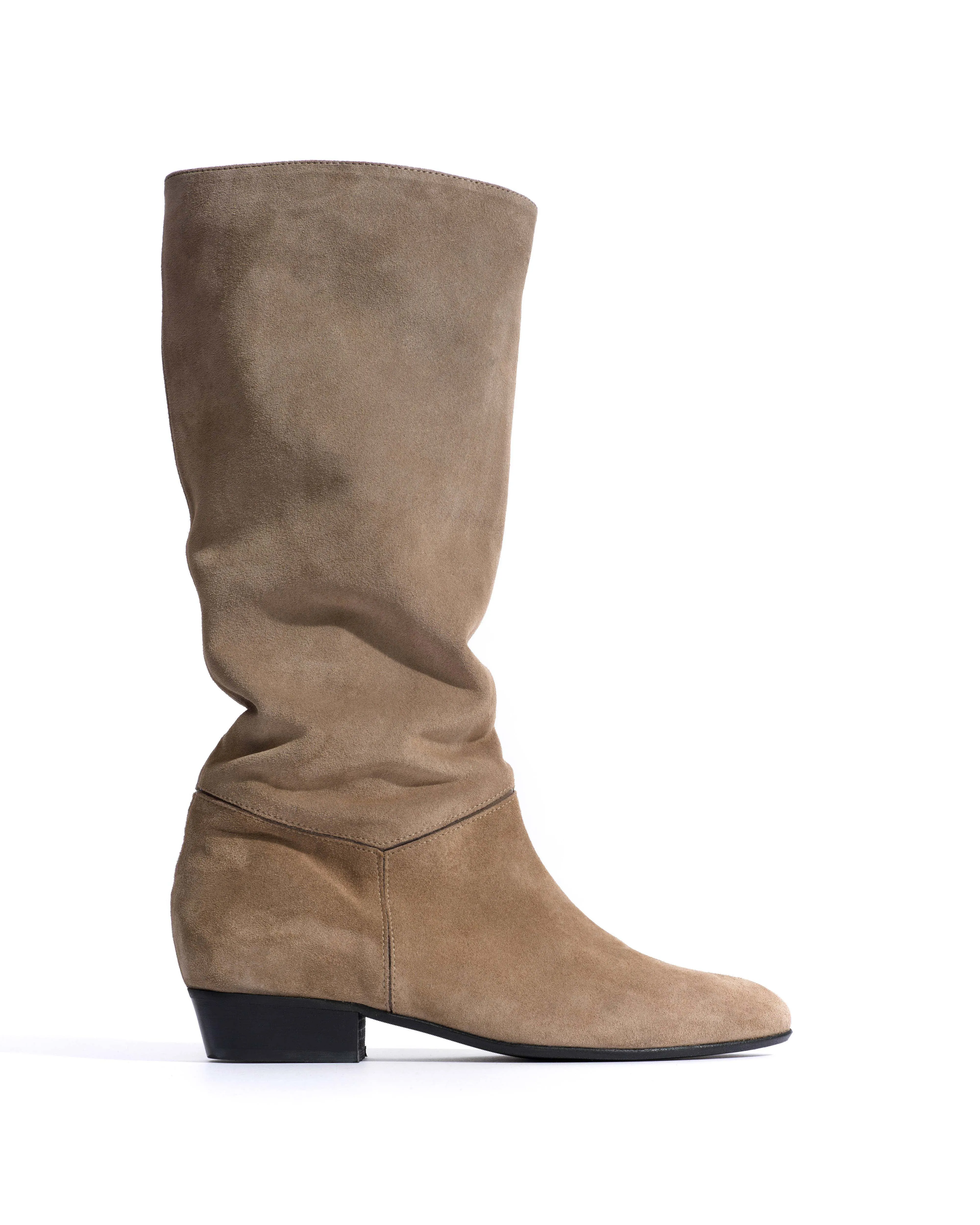 Jasmina 20 Calf suede & sleek leather Mushroom sold by Anonymous Copenhagen