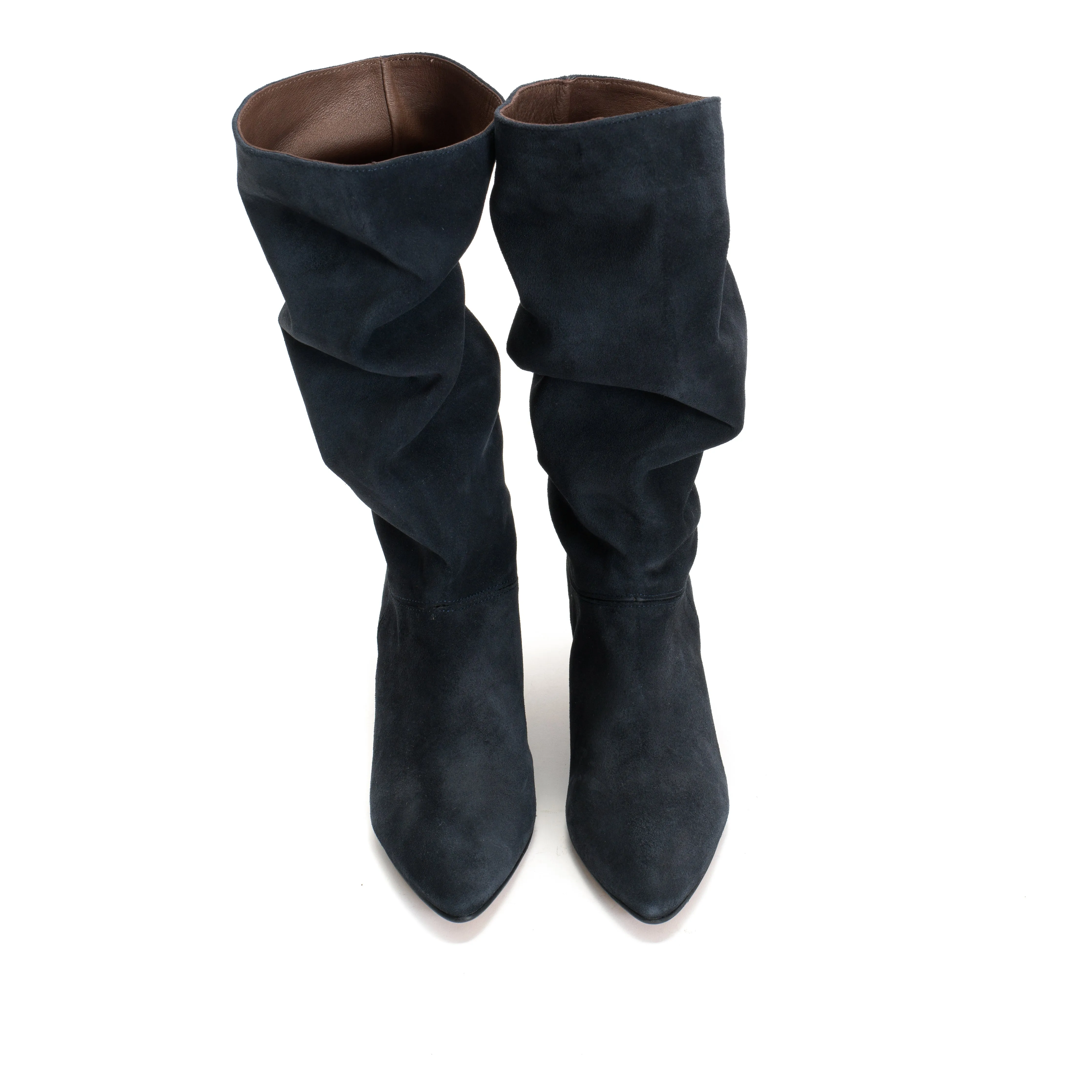 Jasmina 50 stiletto Calf suede & sleek leather Dark blue sold by Anonymous Copenhagen product image thumbnail 2