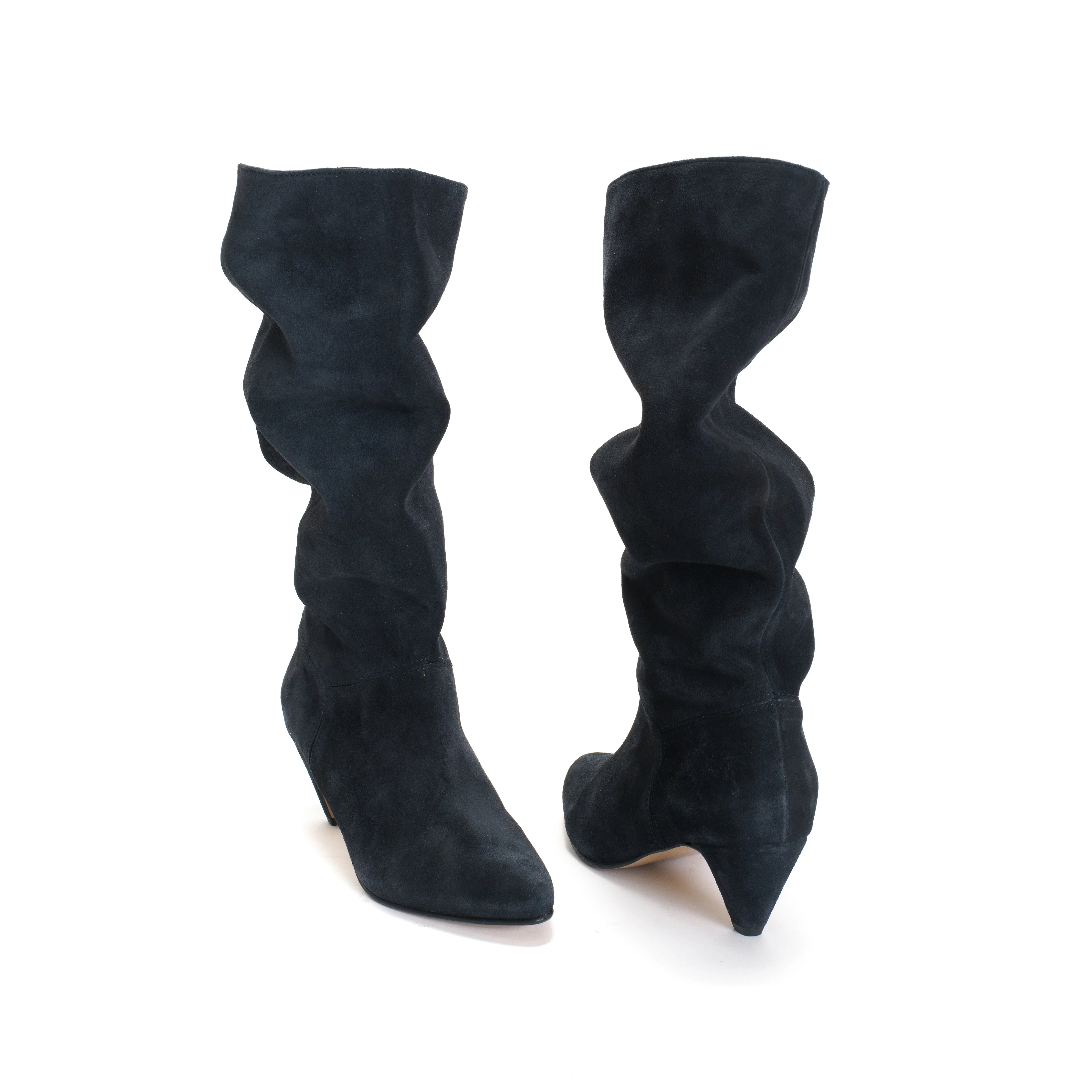 Jasmina 50 stiletto Calf suede & sleek leather Dark blue sold by Anonymous Copenhagen product image thumbnail 4