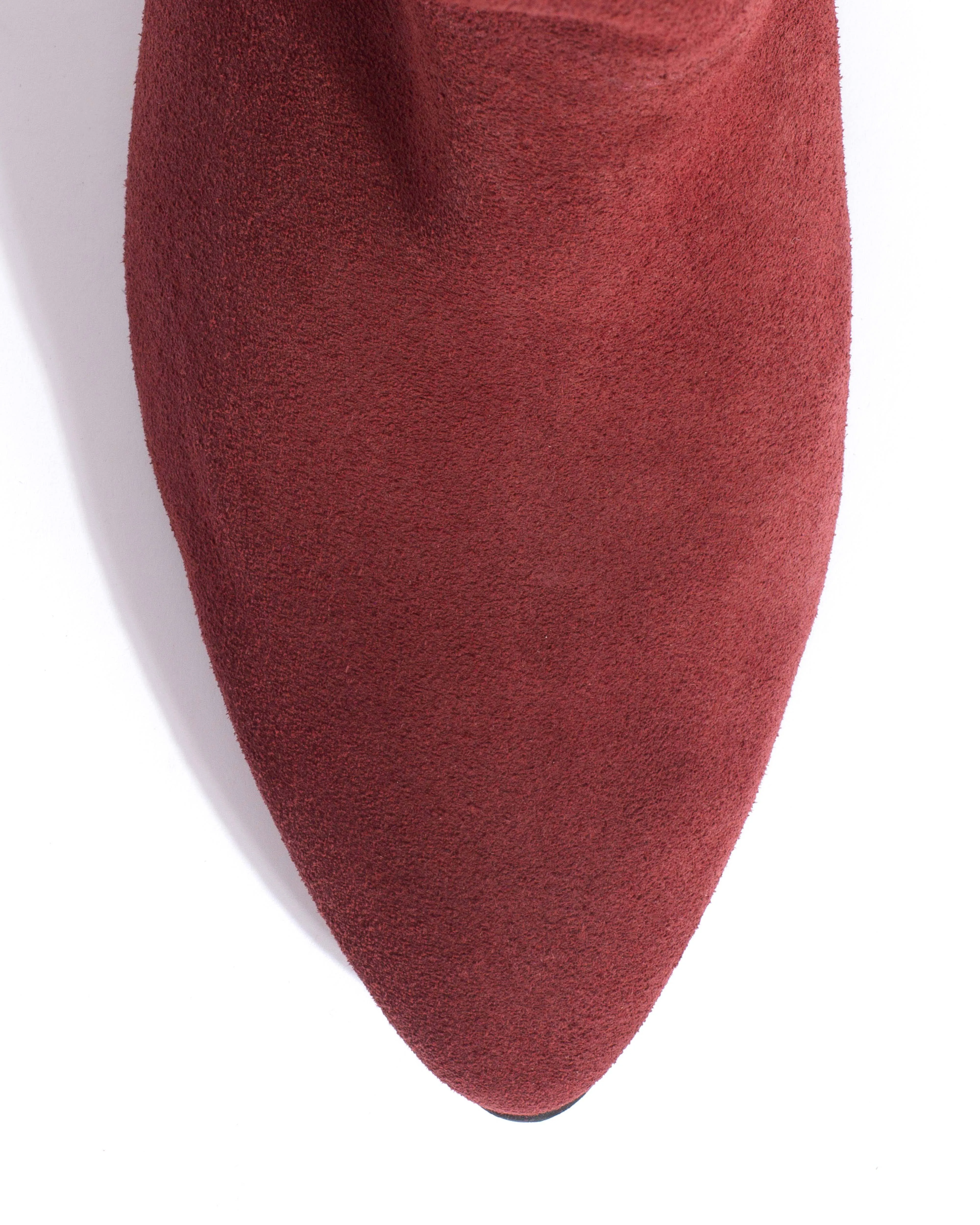 Jassi 50 stiletto Calf suede & sleek leather Pomegranate sold by Anonymous Copenhagen product image thumbnail 5