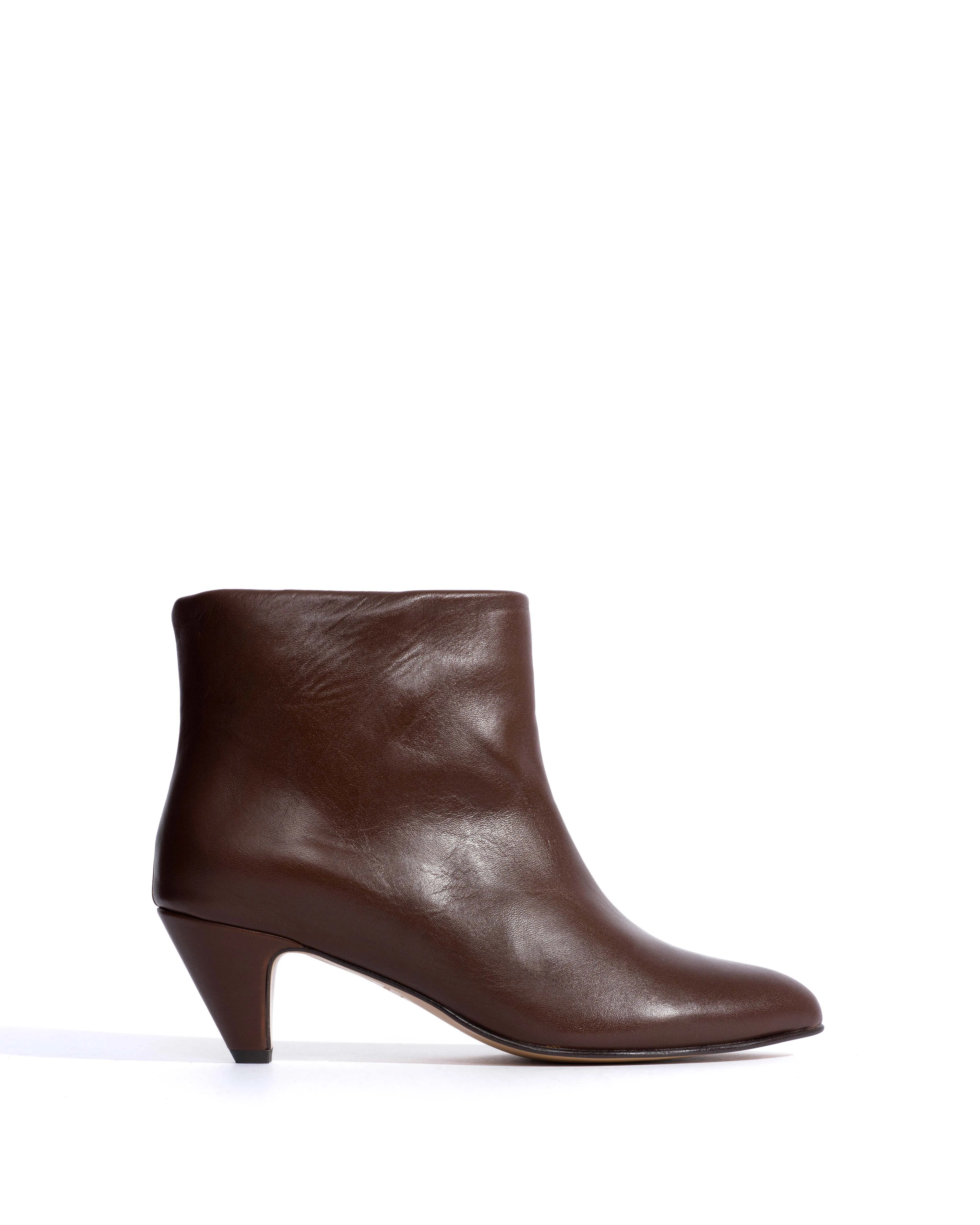 Hilly 50 stiletto Soft calf Chocolate sold by Anonymous Copenhagen